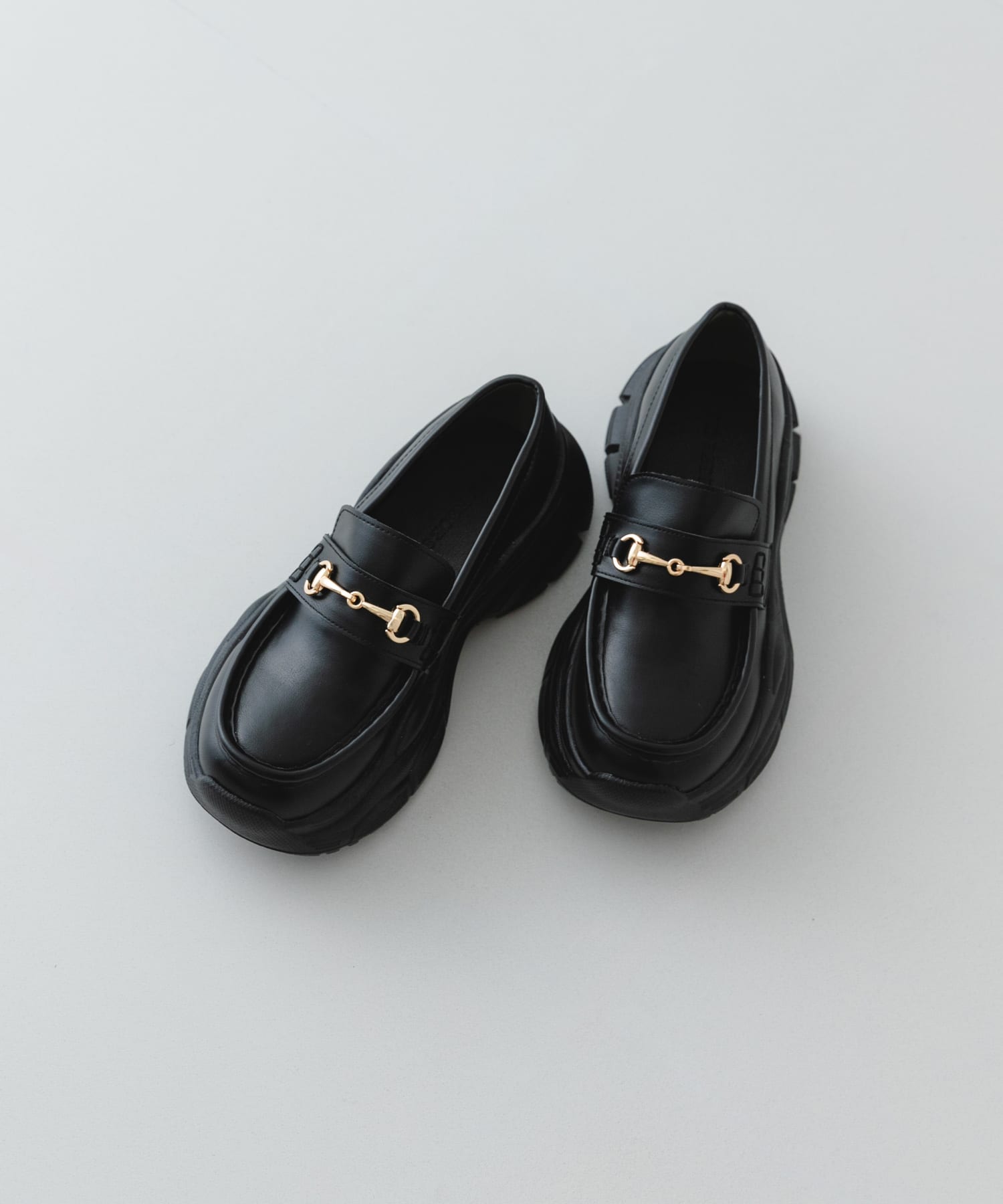 ボリュームソールビットローファー BLACK 36