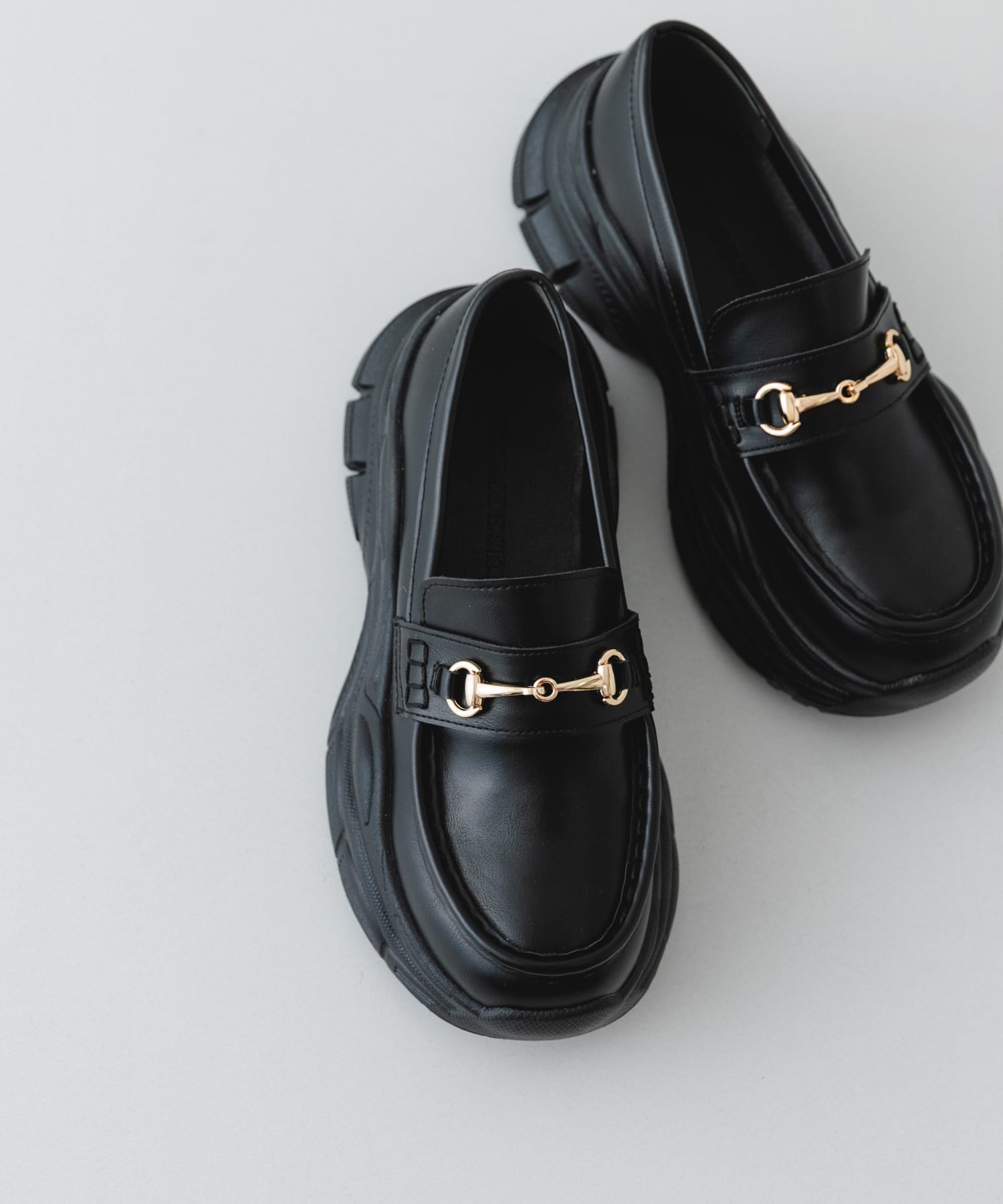 ボリュームソールビットローファー BLACK 36