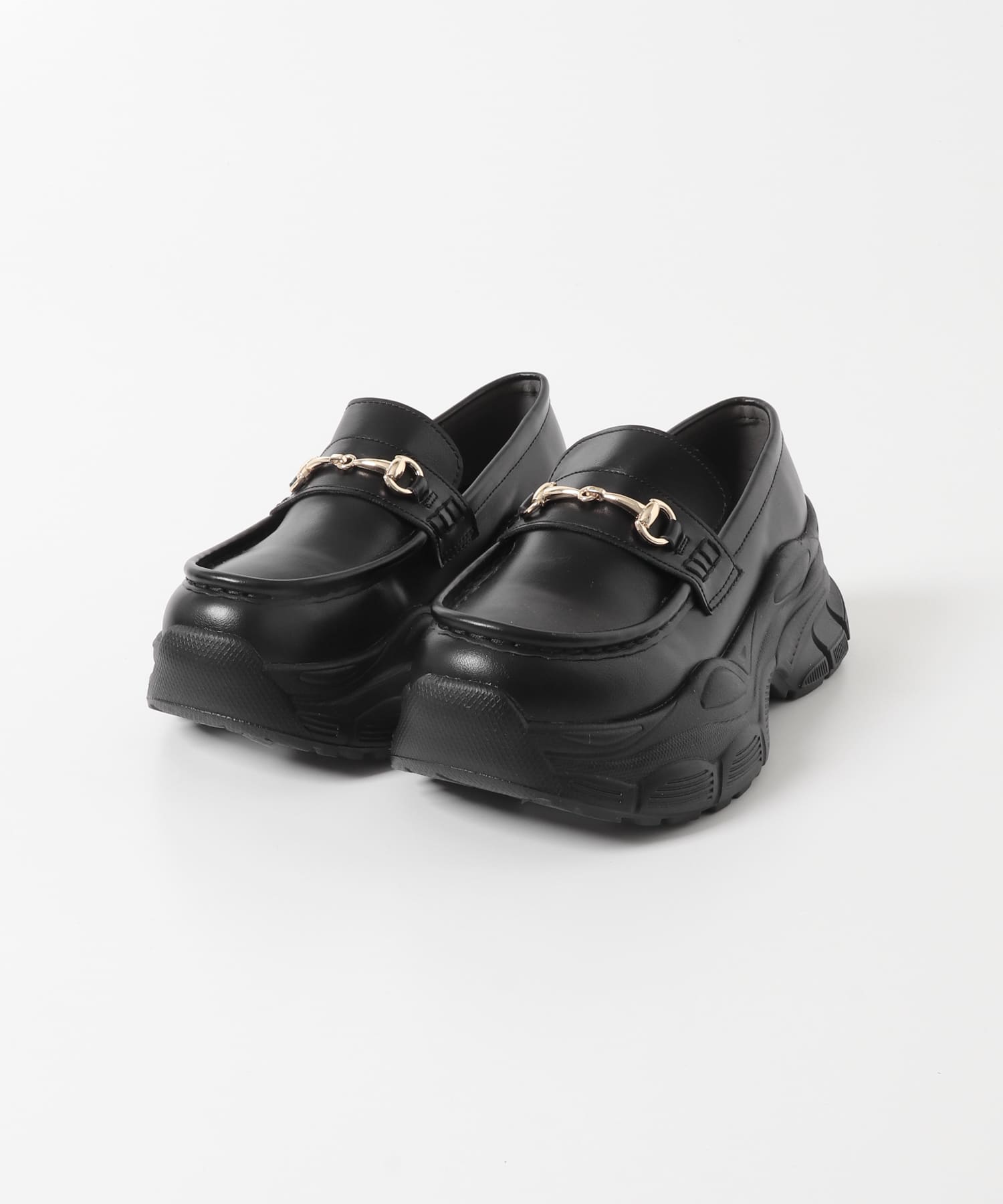 ボリュームソールビットローファー BLACK 36