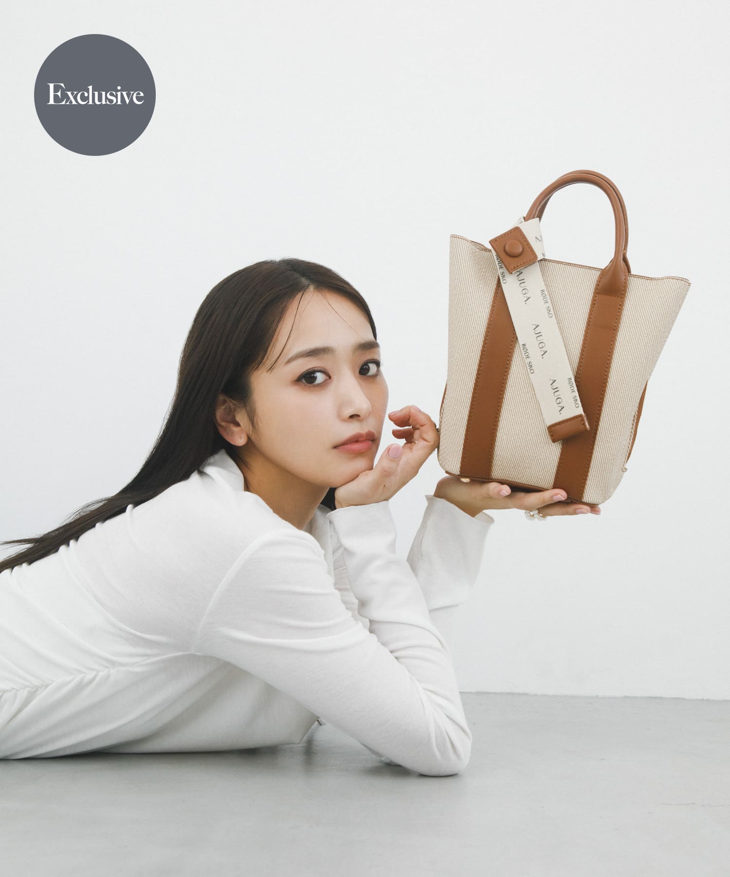 『別注』AJUGA.×RODE SKO　ロゴリボン付ショルダーバッグ