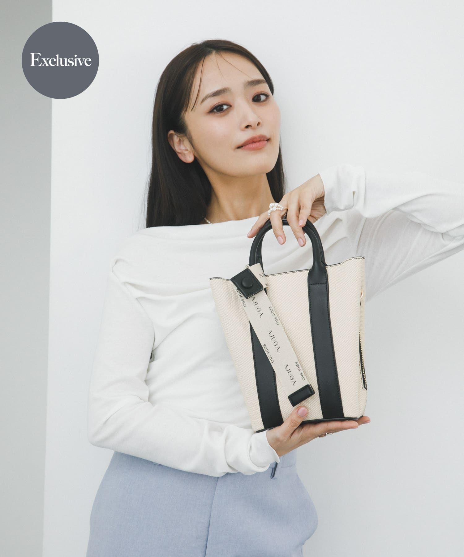 『別注』AJUGA.×RODE SKO　ロゴリボン付ショルダーバッグ