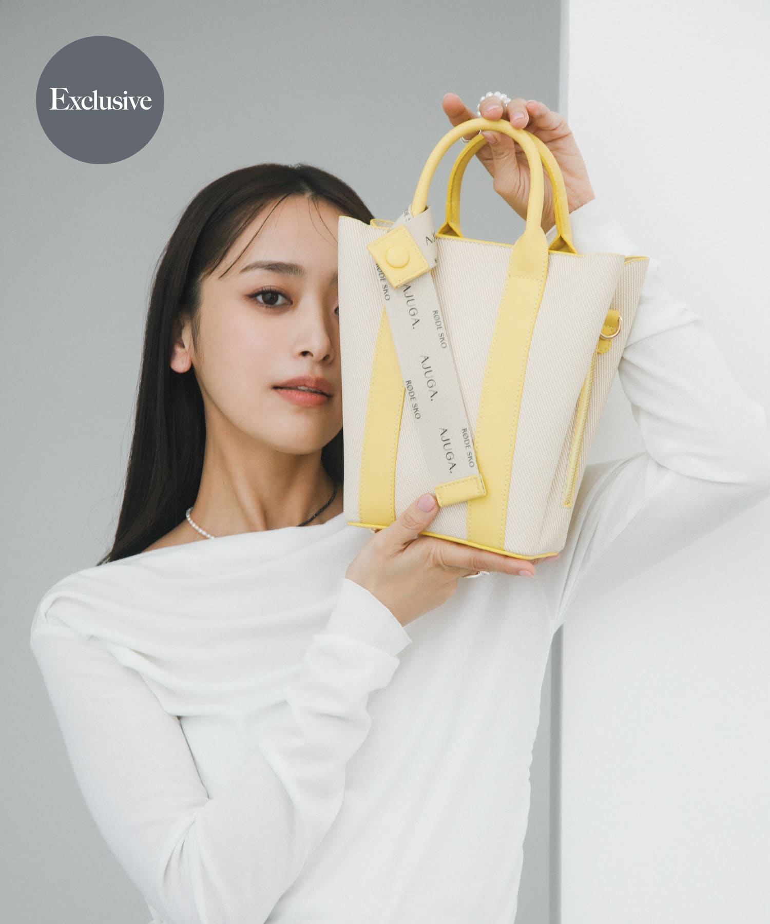 『別注』AJUGA.×RODE SKO　ロゴリボン付ショルダーバッグ