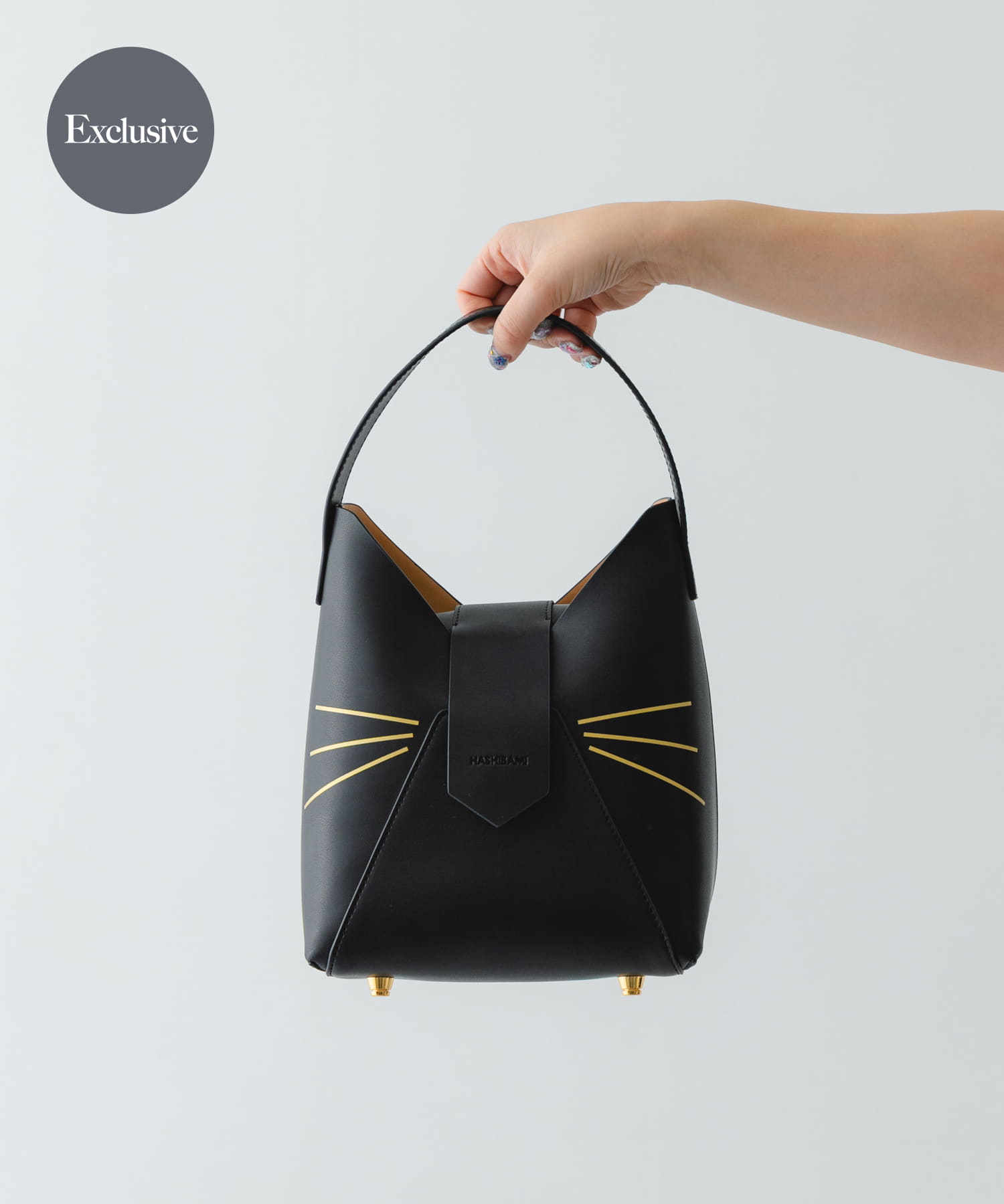 『別注』Hashibami×RODESKO　フェズネコヒゲハンドルバッグ