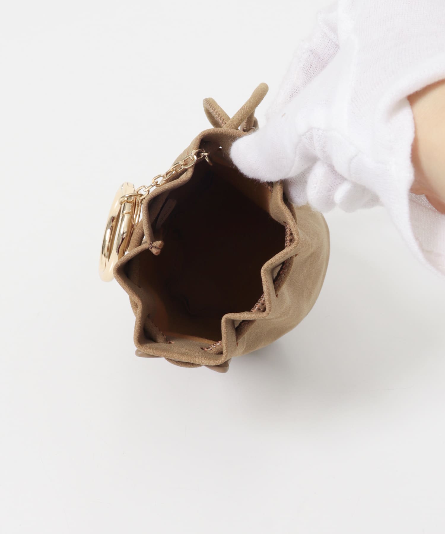 『別注』Hashibami×RODESKO　スエードバッグチャーム CAMEL One