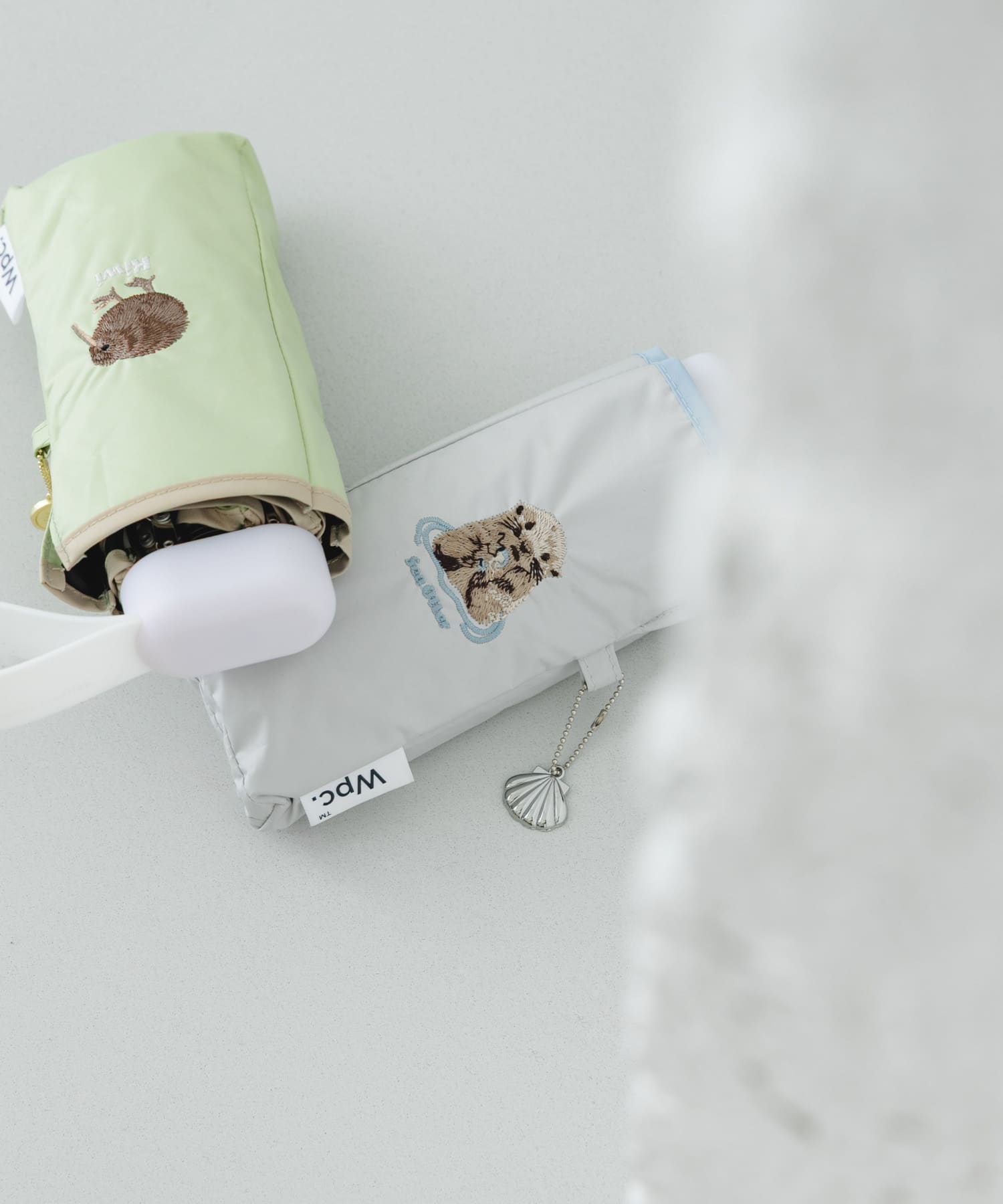 Wpc.　アニマル刺繍日傘 L.GRAY One