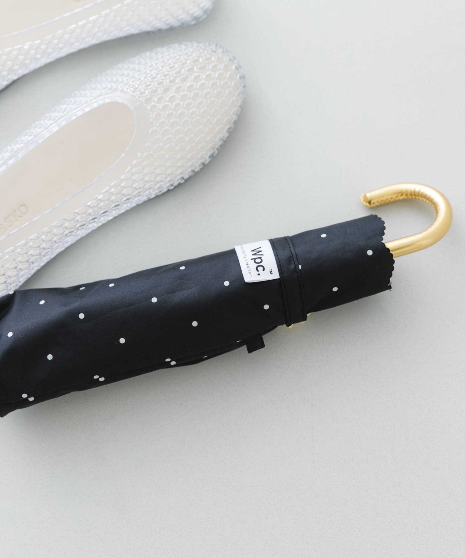 Wpc.　レースカットドット日傘 BLACK One