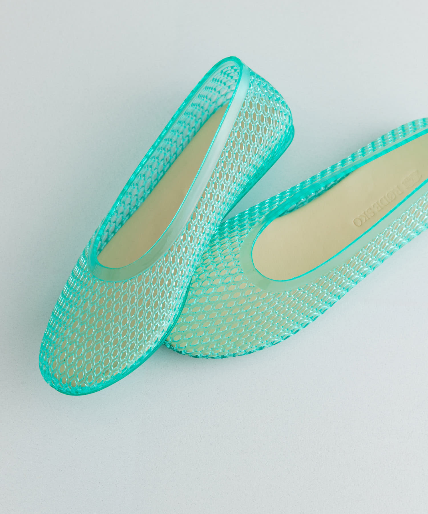 クリアカラーフラットシューズ MINT 36