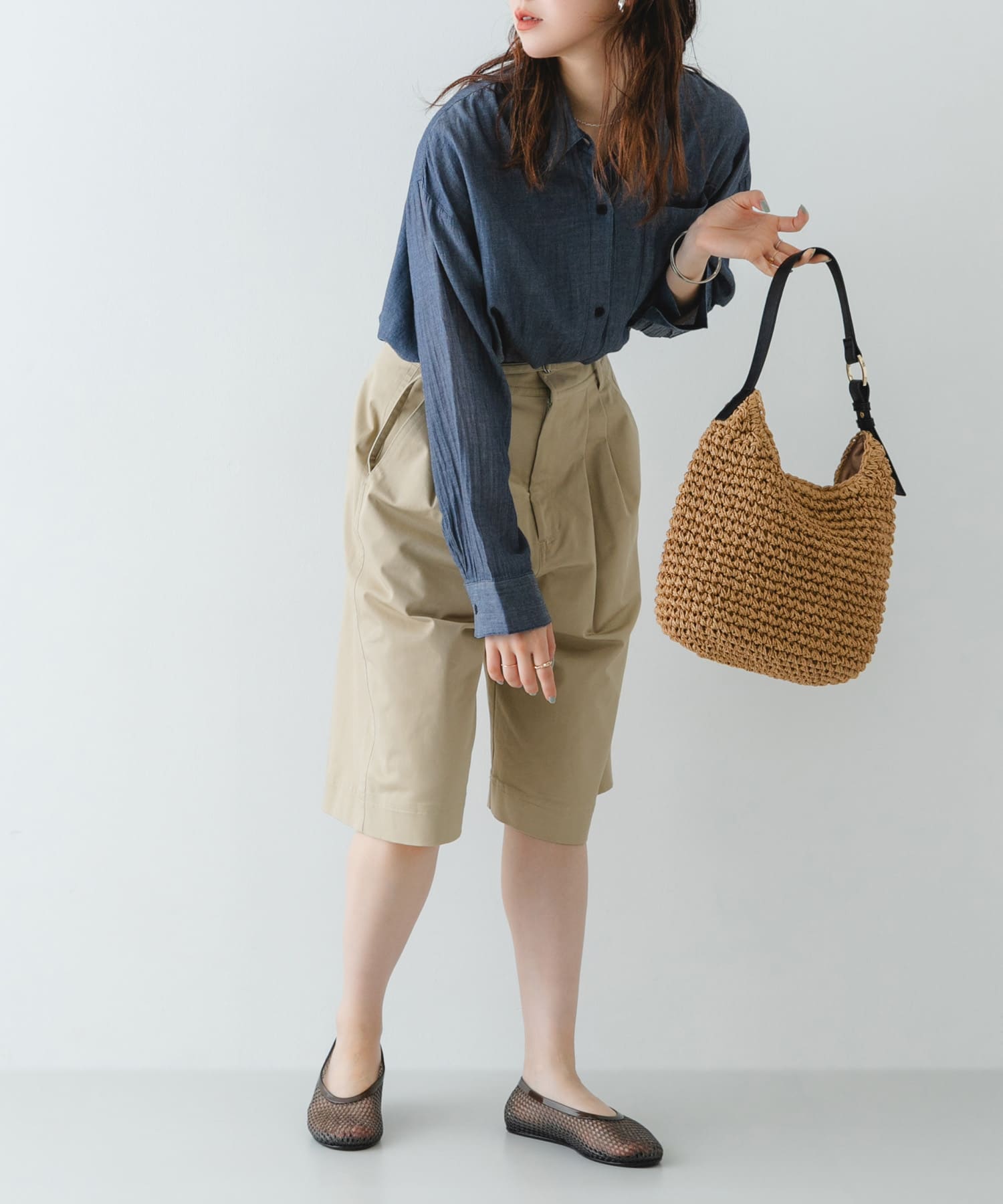 クリアカラーフラットシューズ BLACK 37