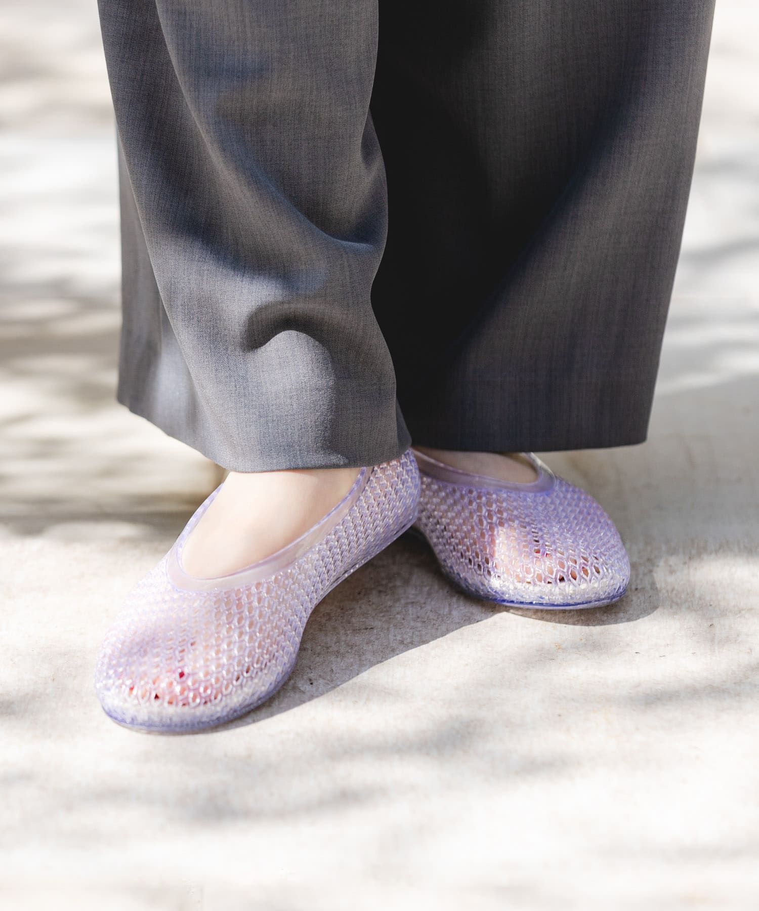 クリアカラーフラットシューズ CLEAR 36