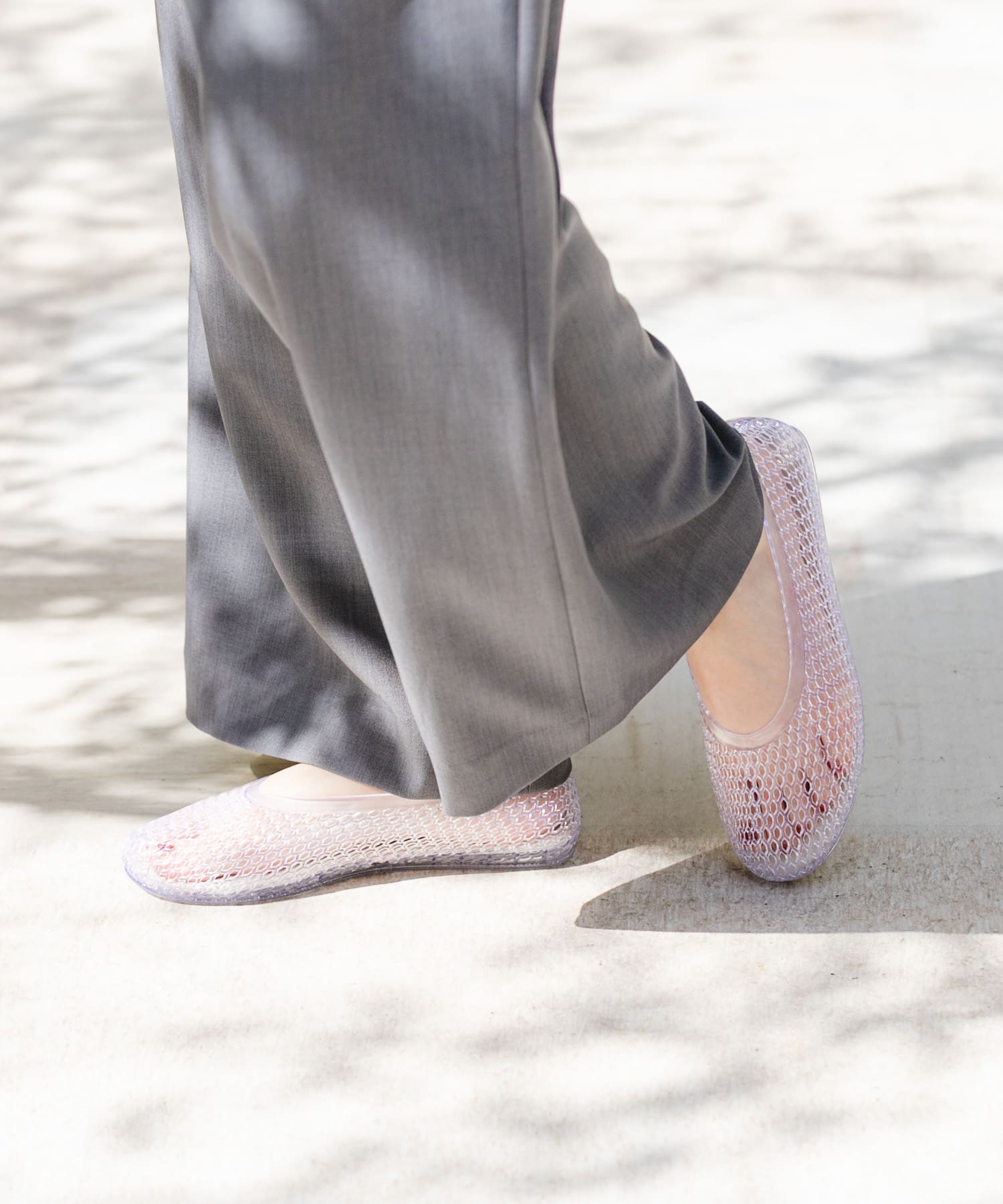 クリアカラーフラットシューズ CLEAR 36