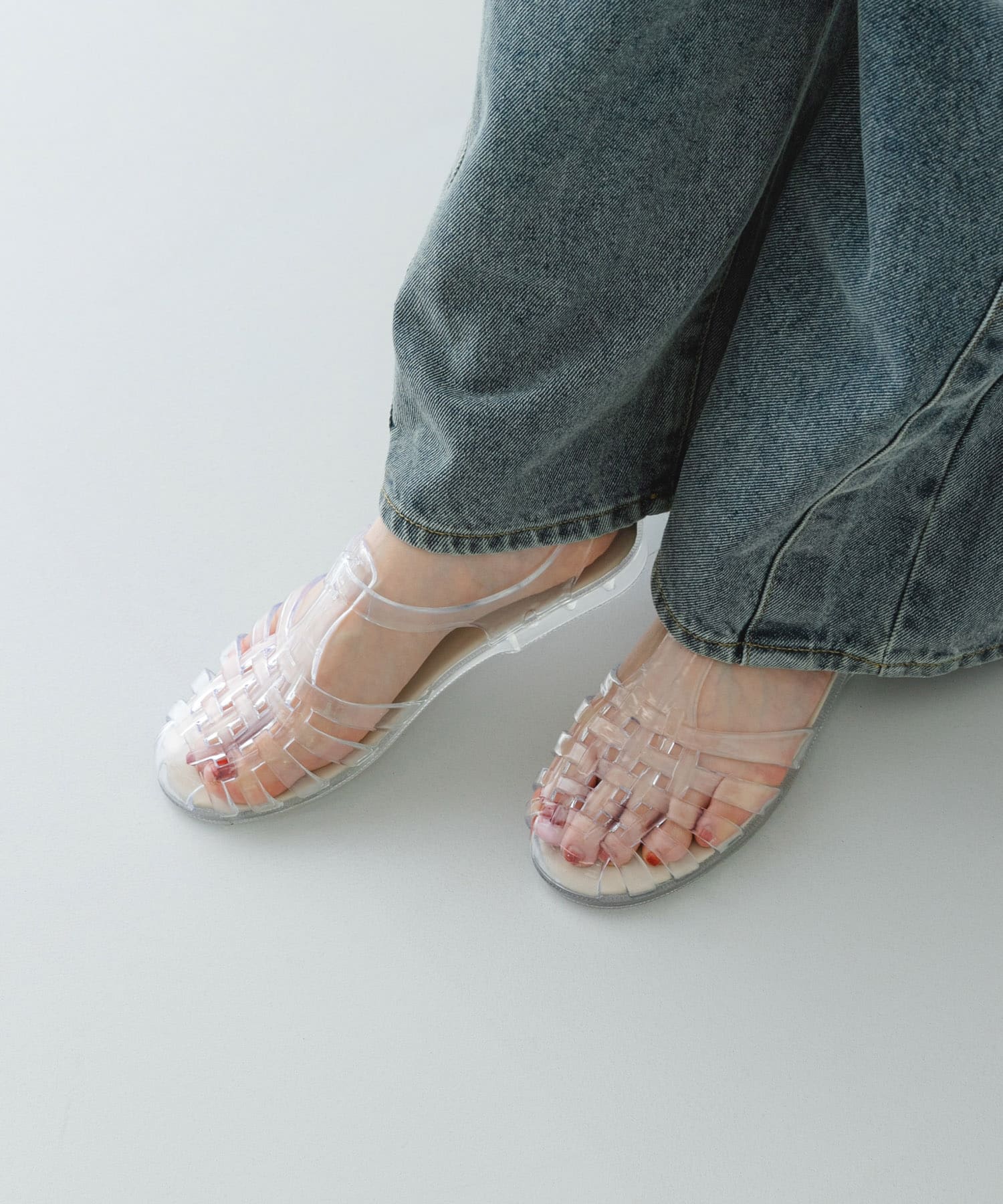 クリアカラーグルカサンダル CLEAR 36