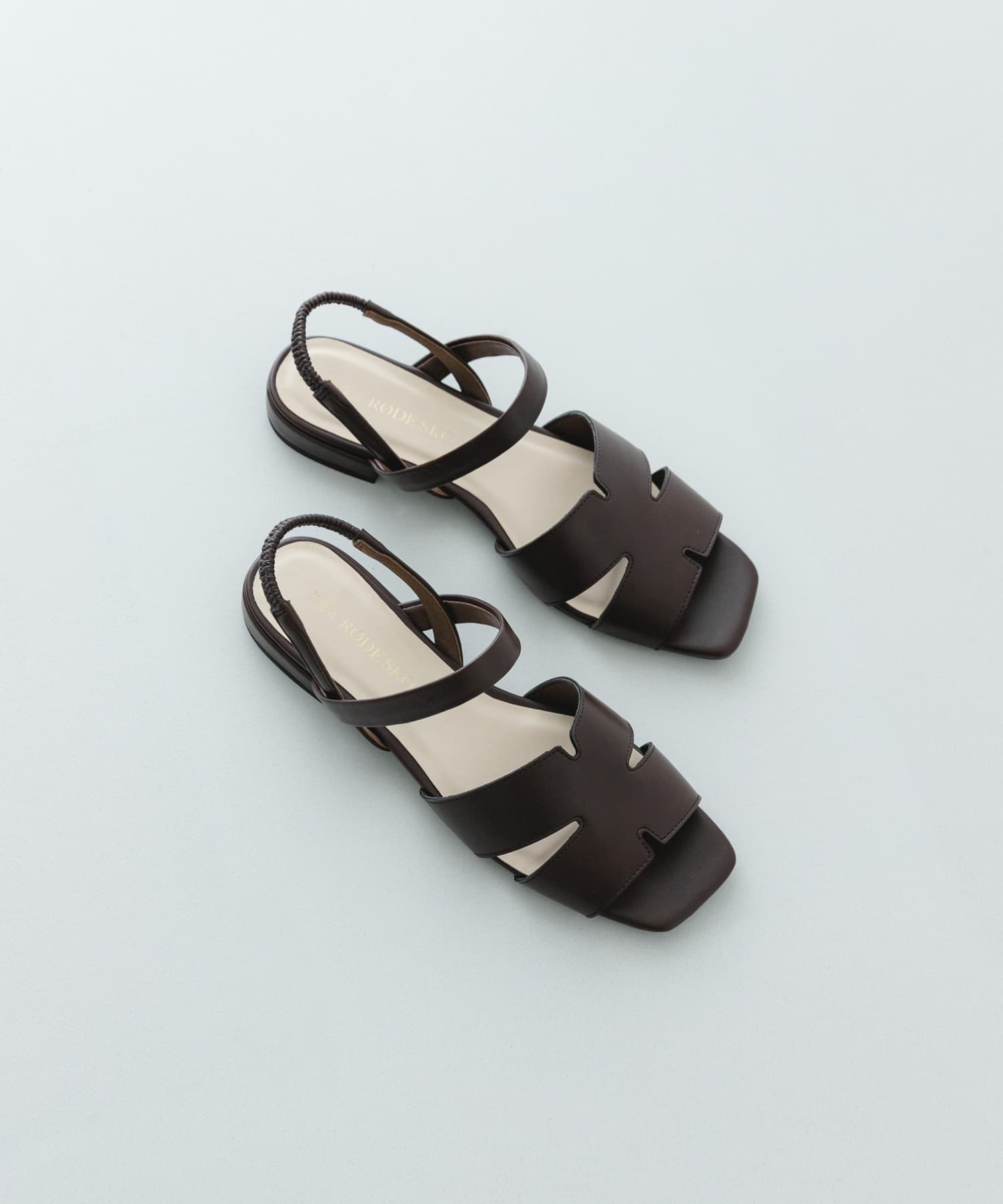 デザインカットバックゴムサンダル DARK BROWN 36