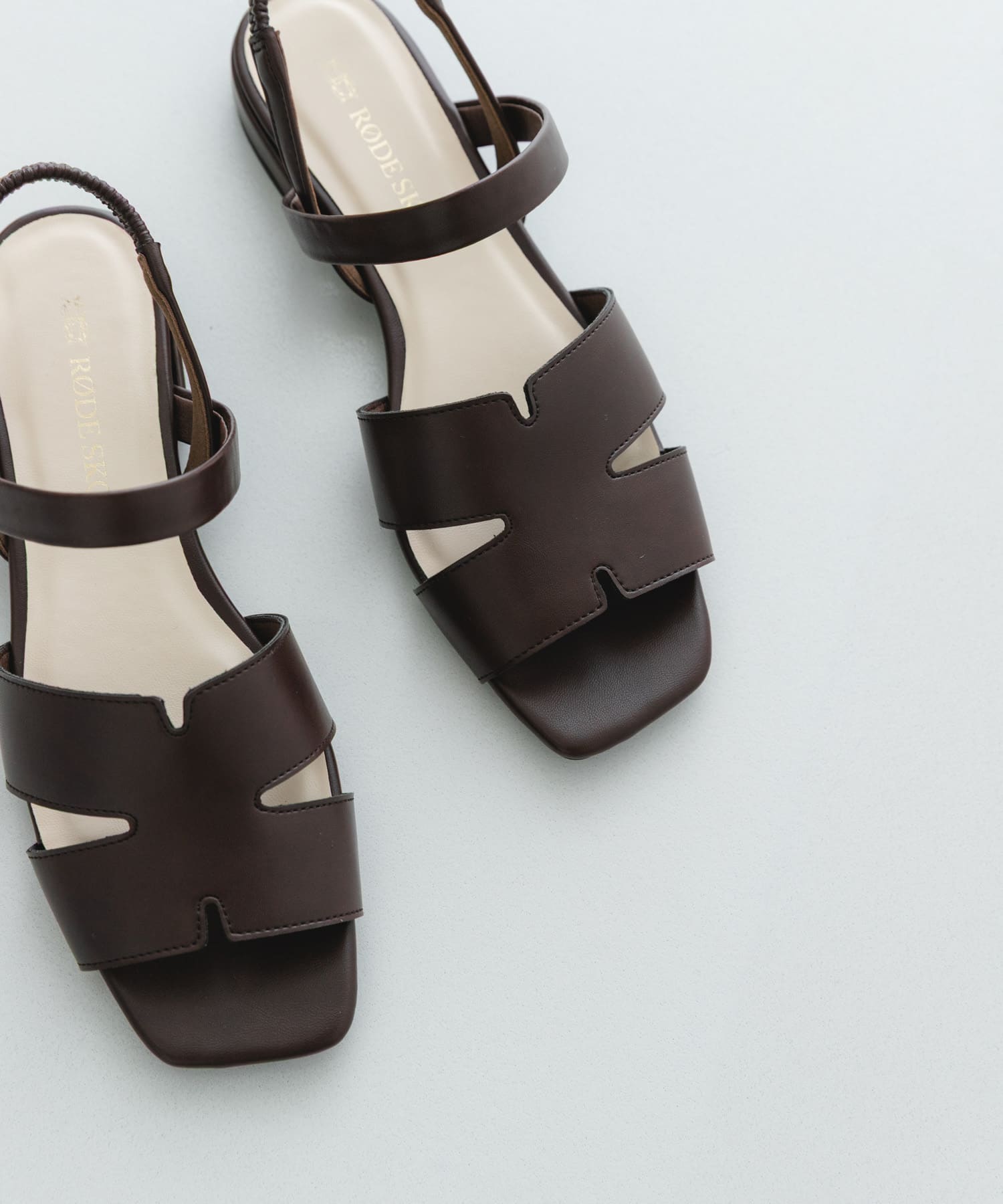 デザインカットバックゴムサンダル DARK BROWN 36