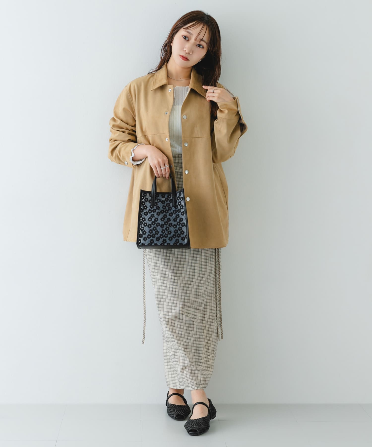 ピープトゥベルトメッシュフラット BLACK 36