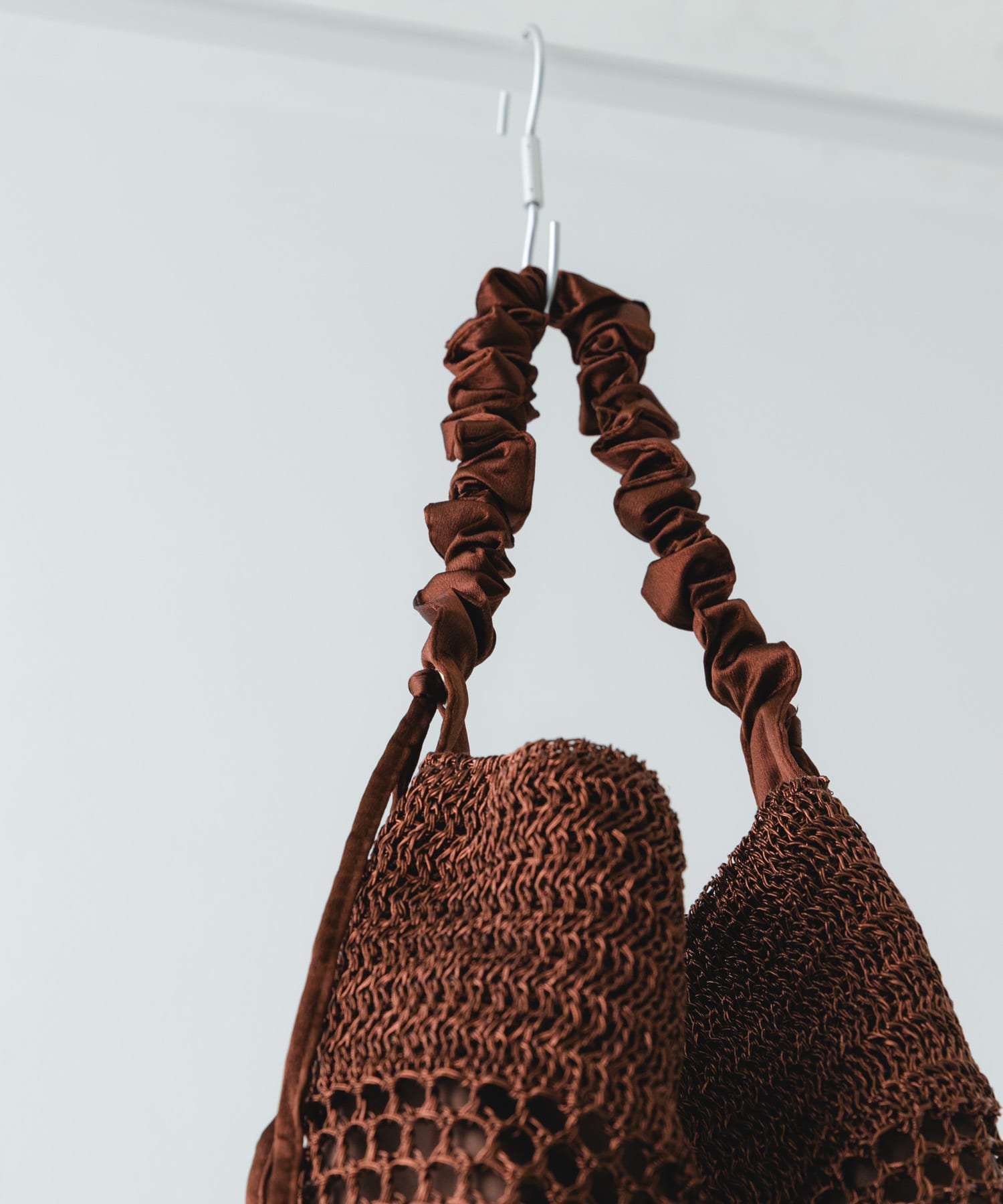 2WAYギャザーショルダーラメバッグ BROWN One