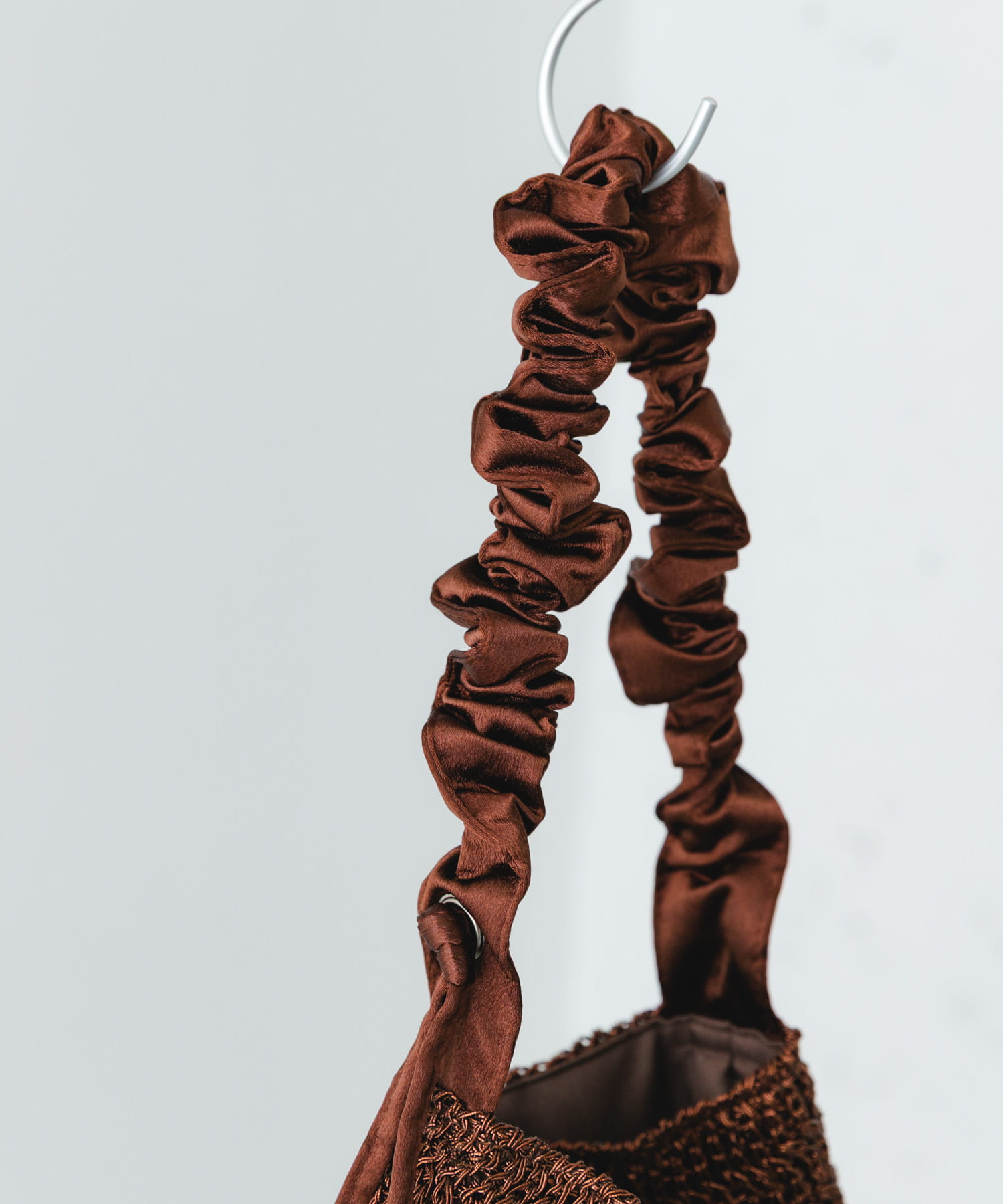 2WAYギャザーショルダーラメバッグ BROWN One