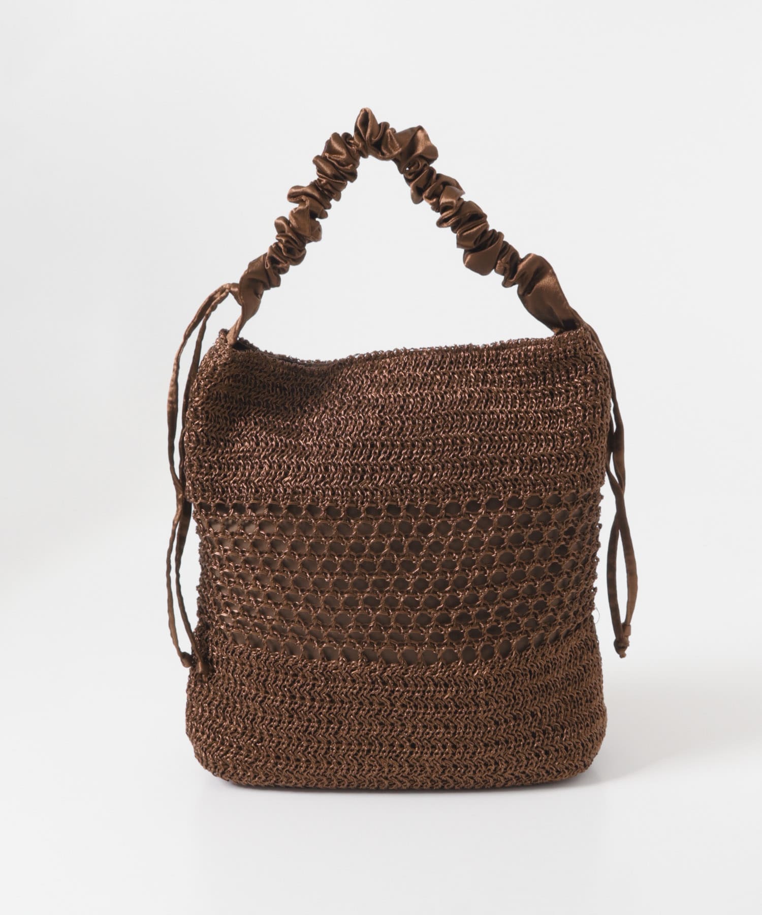 2WAYギャザーショルダーラメバッグ BROWN One