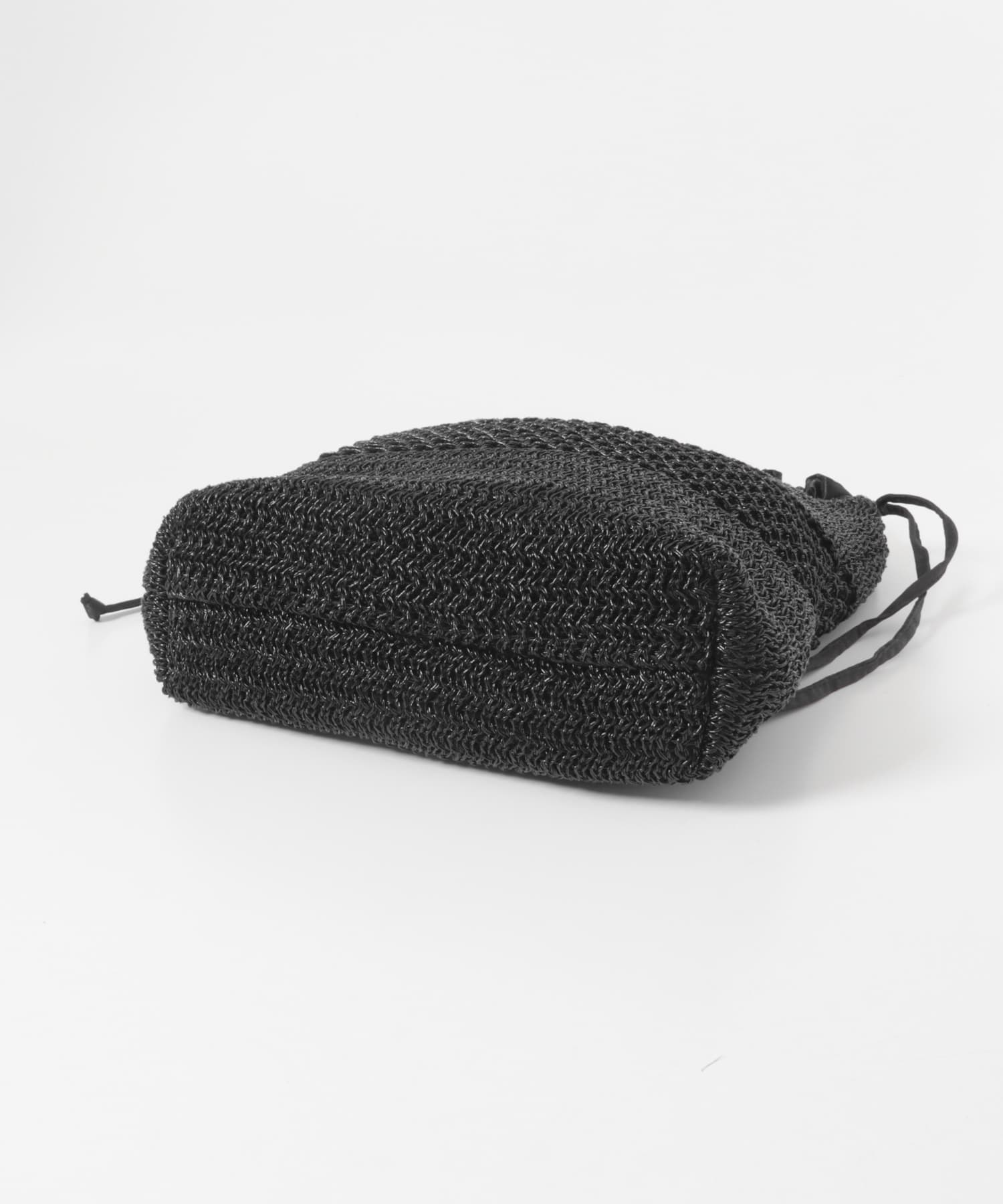 2WAYギャザーショルダーラメバッグ BLACK One