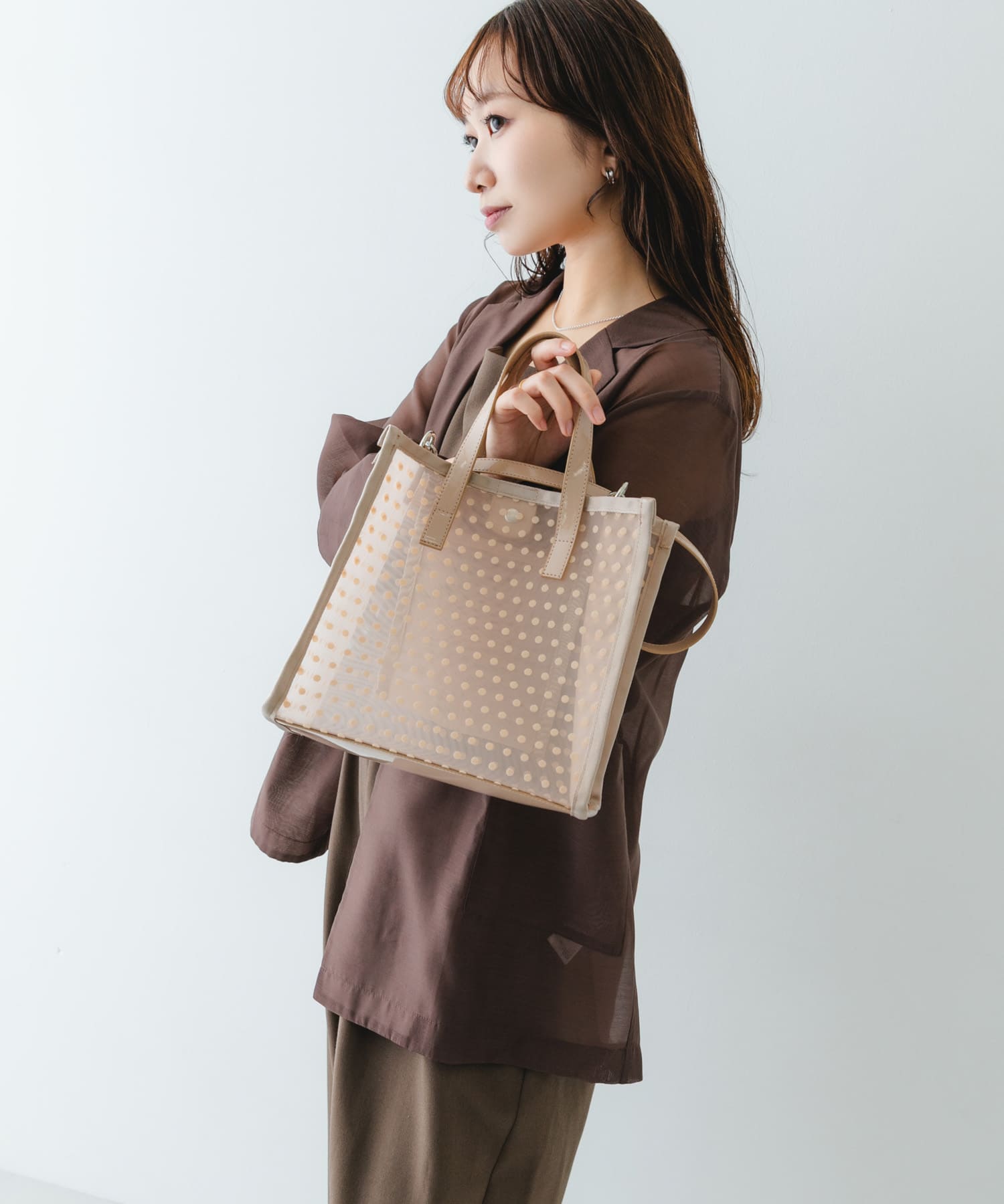 ドットシアーバッグ BEIGE -