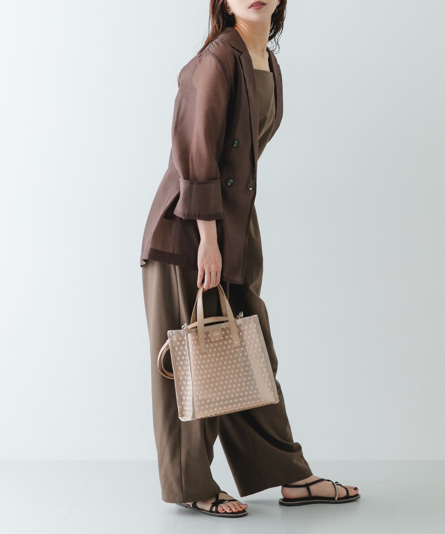 ドットシアーバッグ BEIGE -