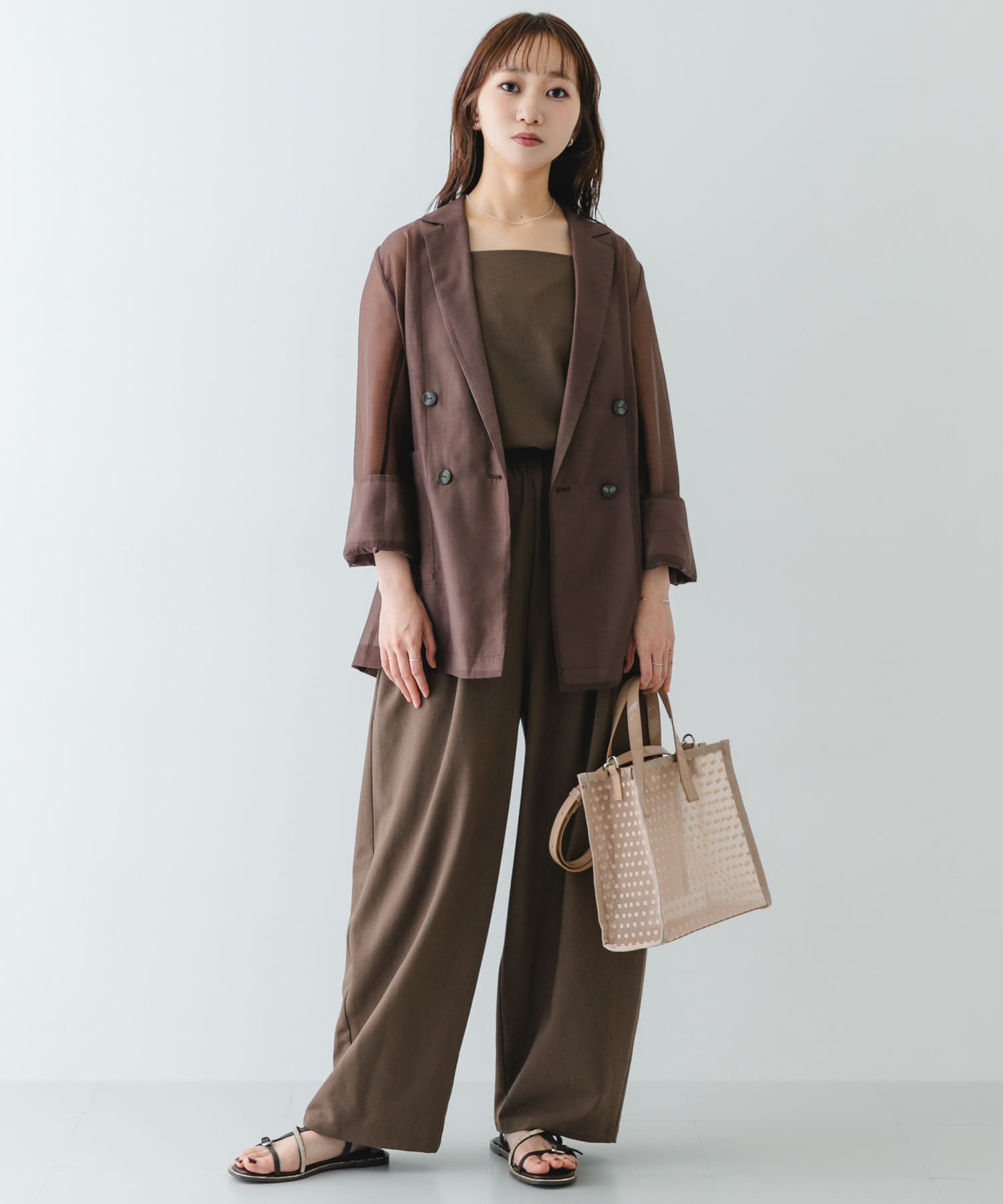 ドットシアーバッグ BEIGE -