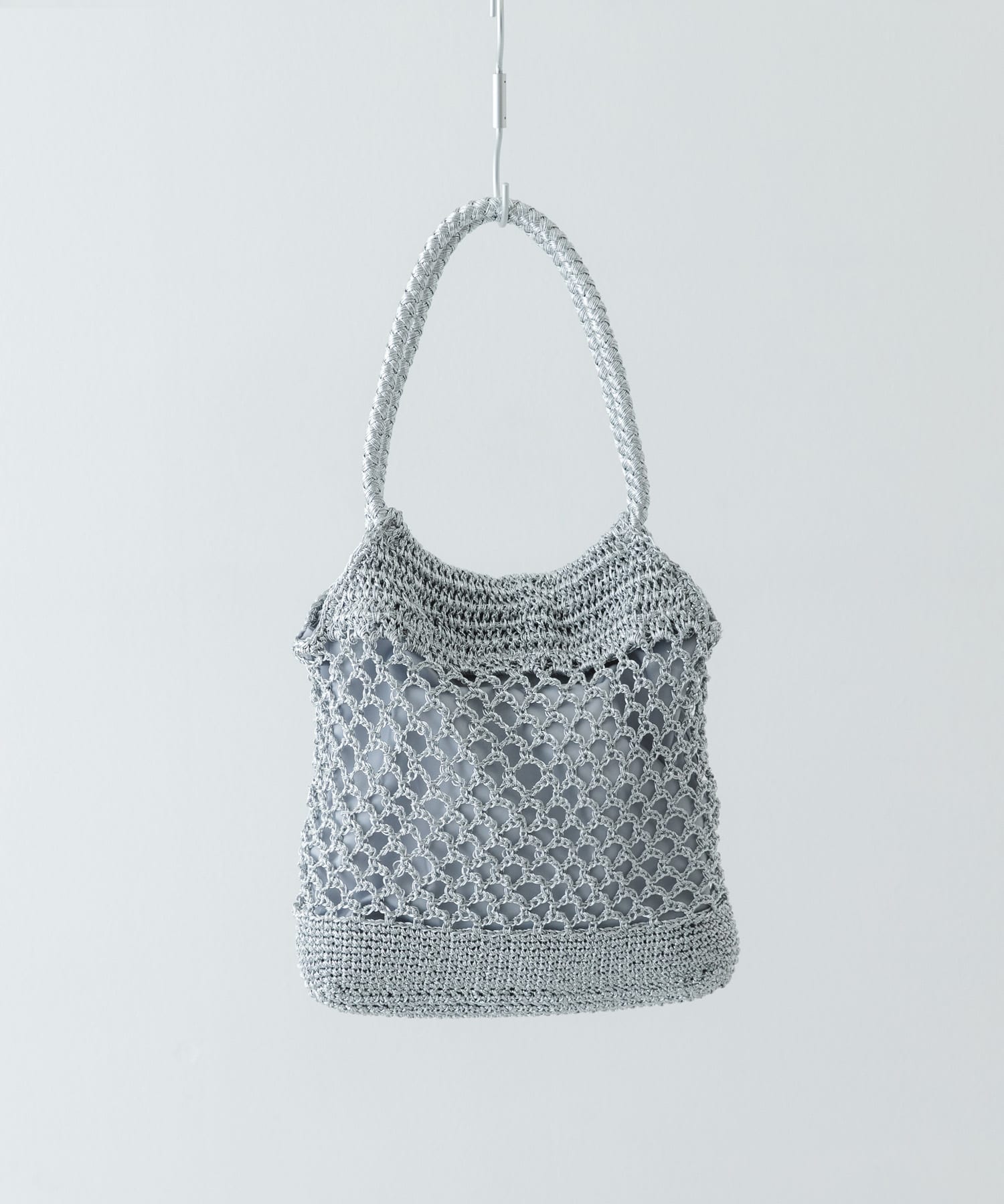メタリックヤーントートバッグ SILVER One