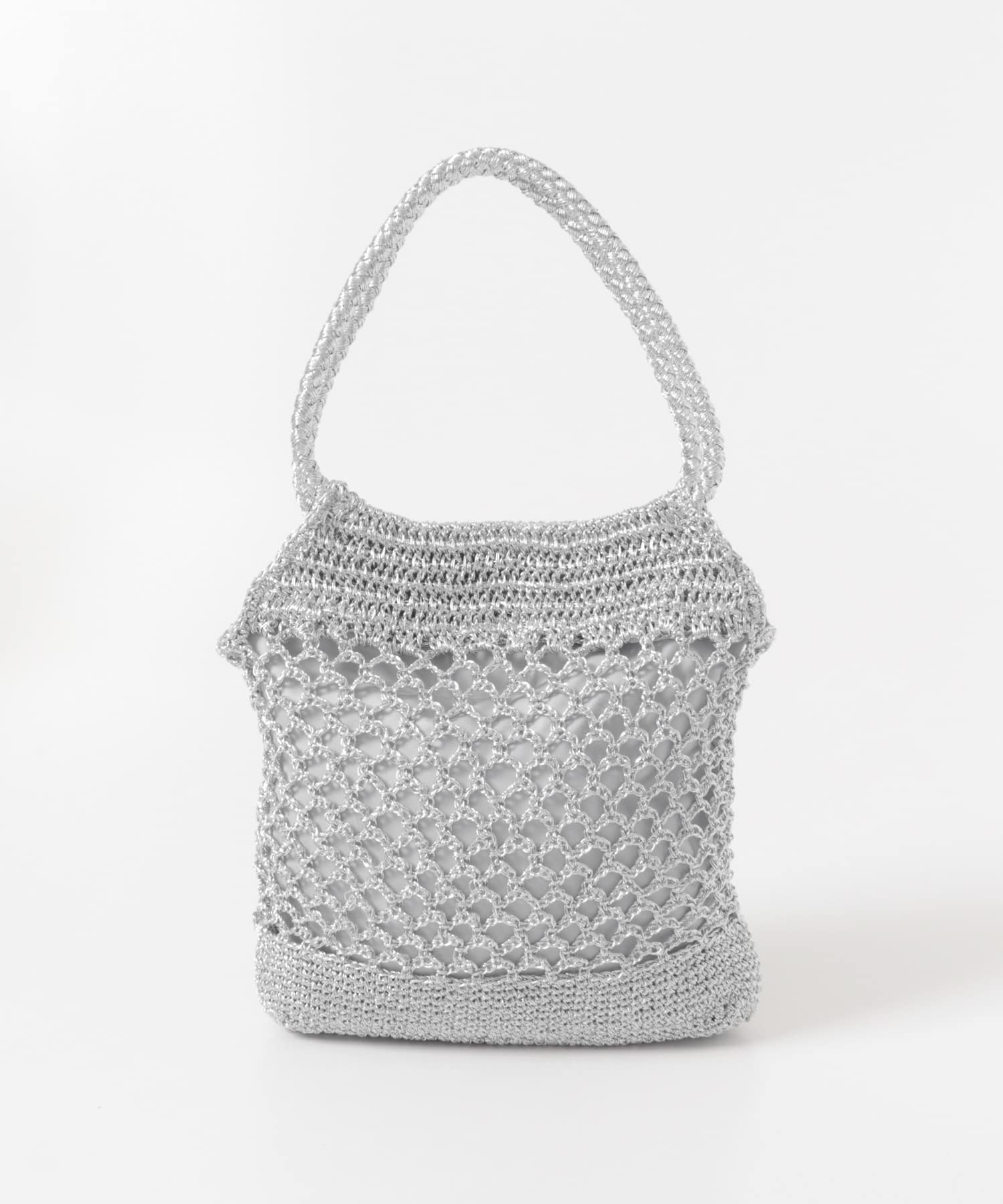 メタリックヤーントートバッグ SILVER One
