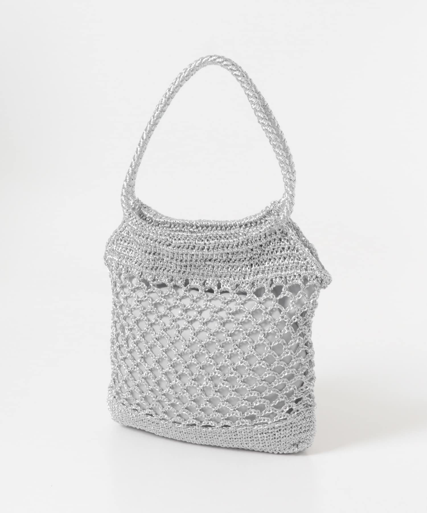 メタリックヤーントートバッグ SILVER One