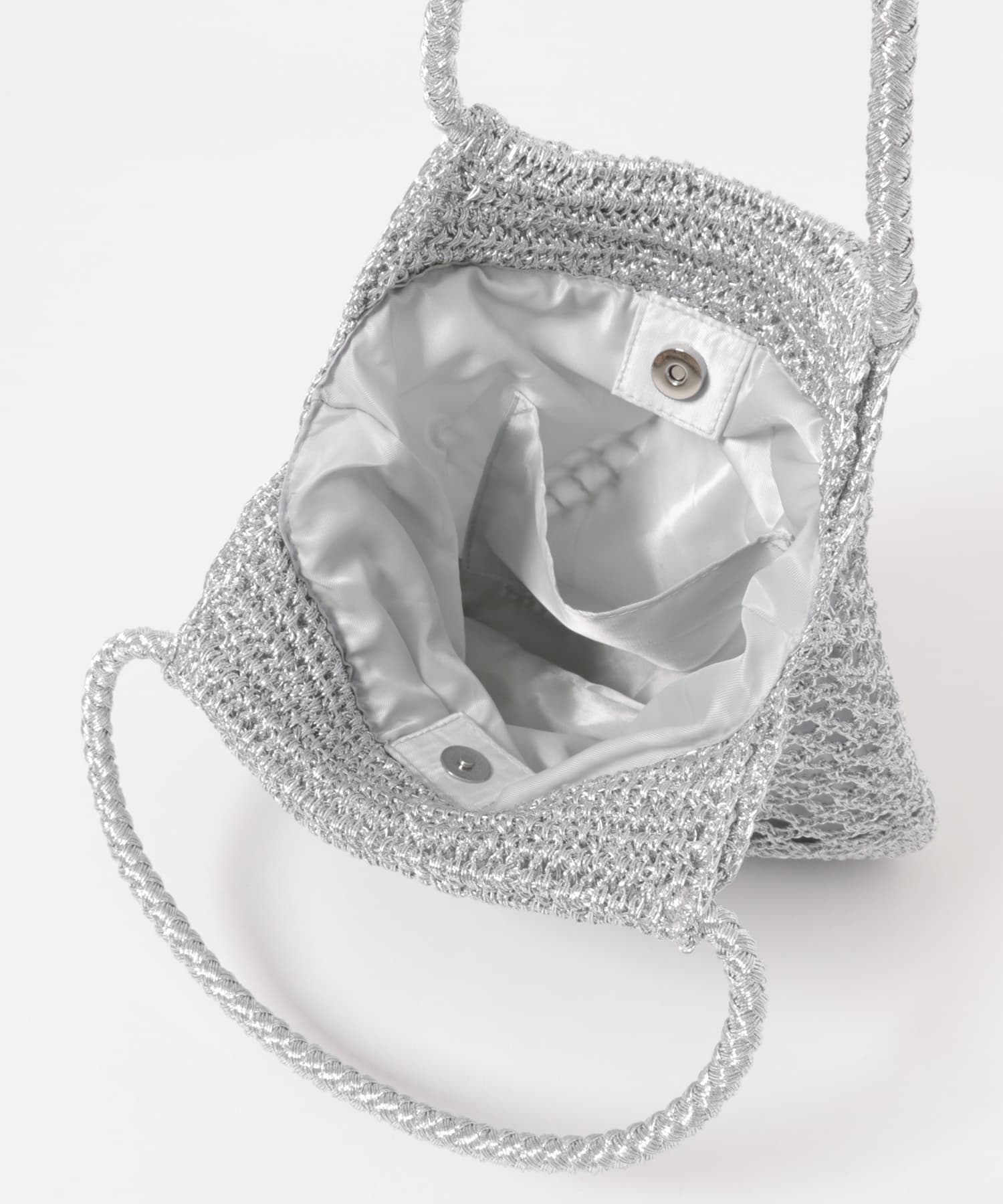 メタリックヤーントートバッグ SILVER One