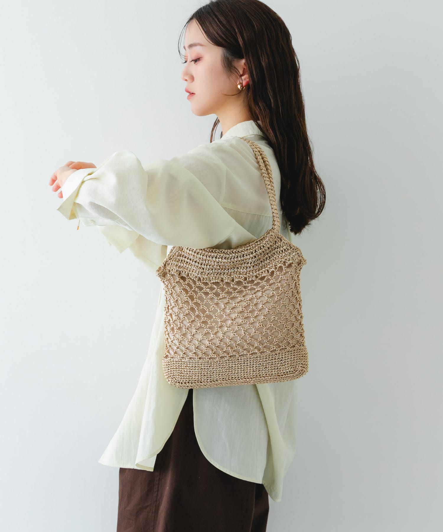 メタリックヤーントートバッグ GOLD One