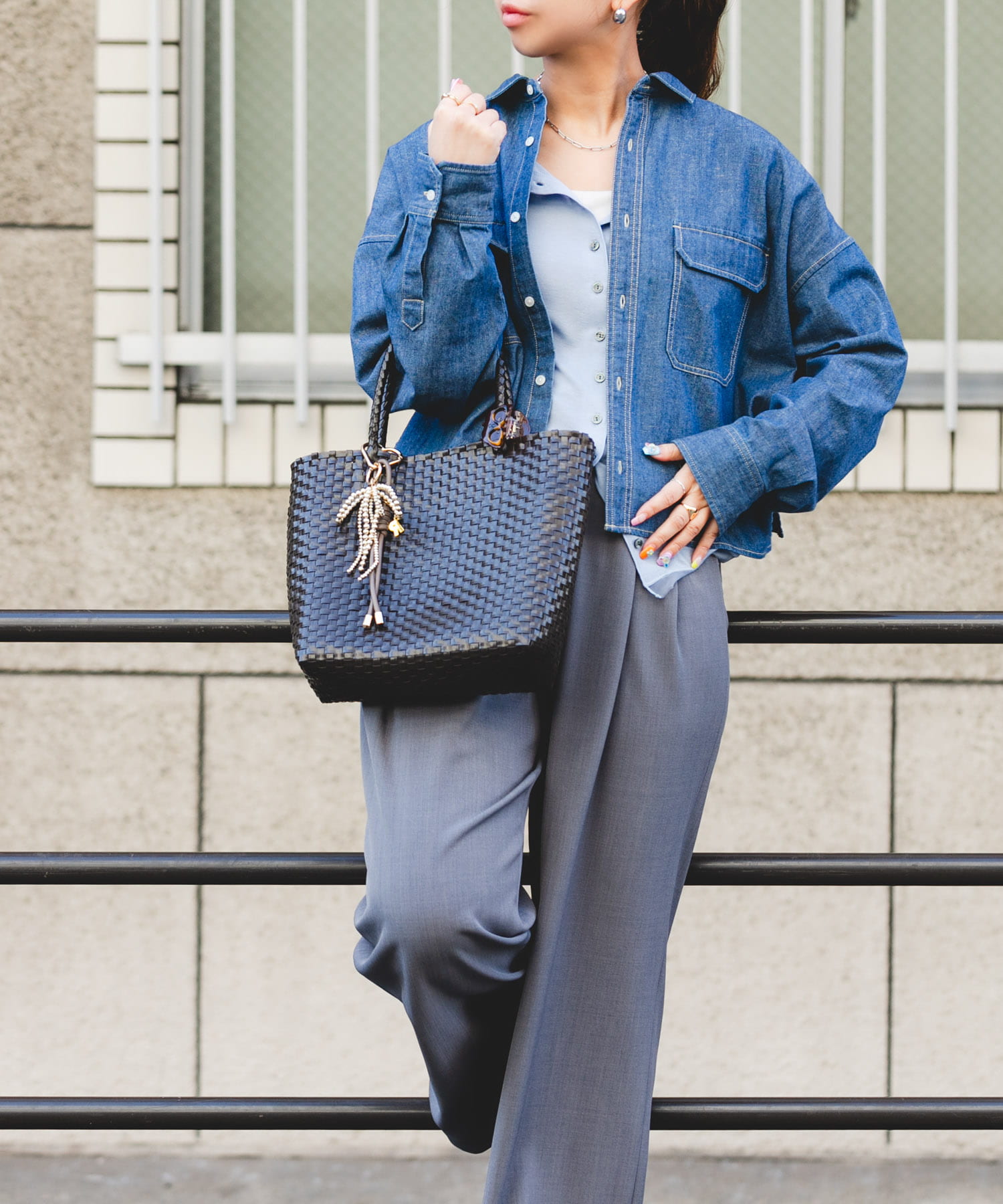 『Mサイズ』クリップチャームメルカドバッグ CHOCO One