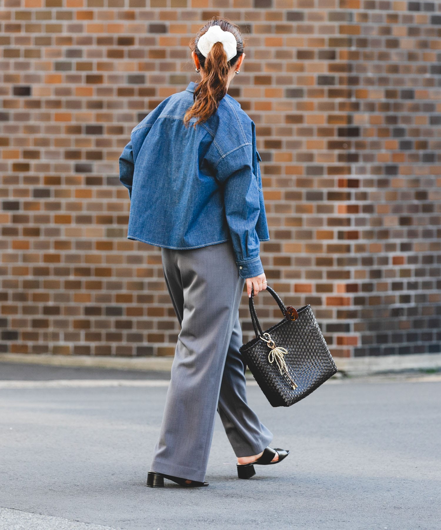 『Mサイズ』クリップチャームメルカドバッグ CHOCO One