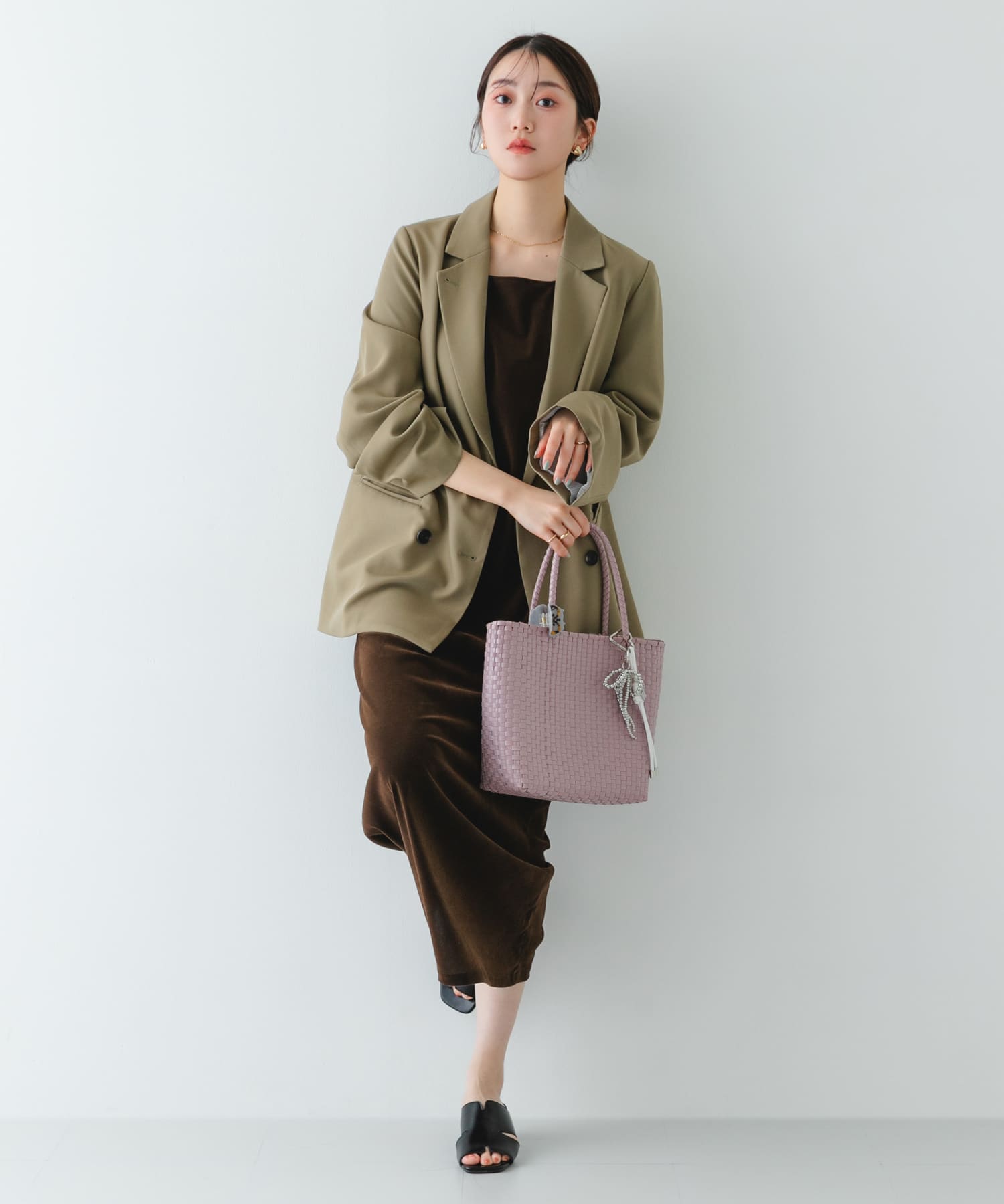 『Mサイズ』クリップチャームメルカドバッグ PINK One