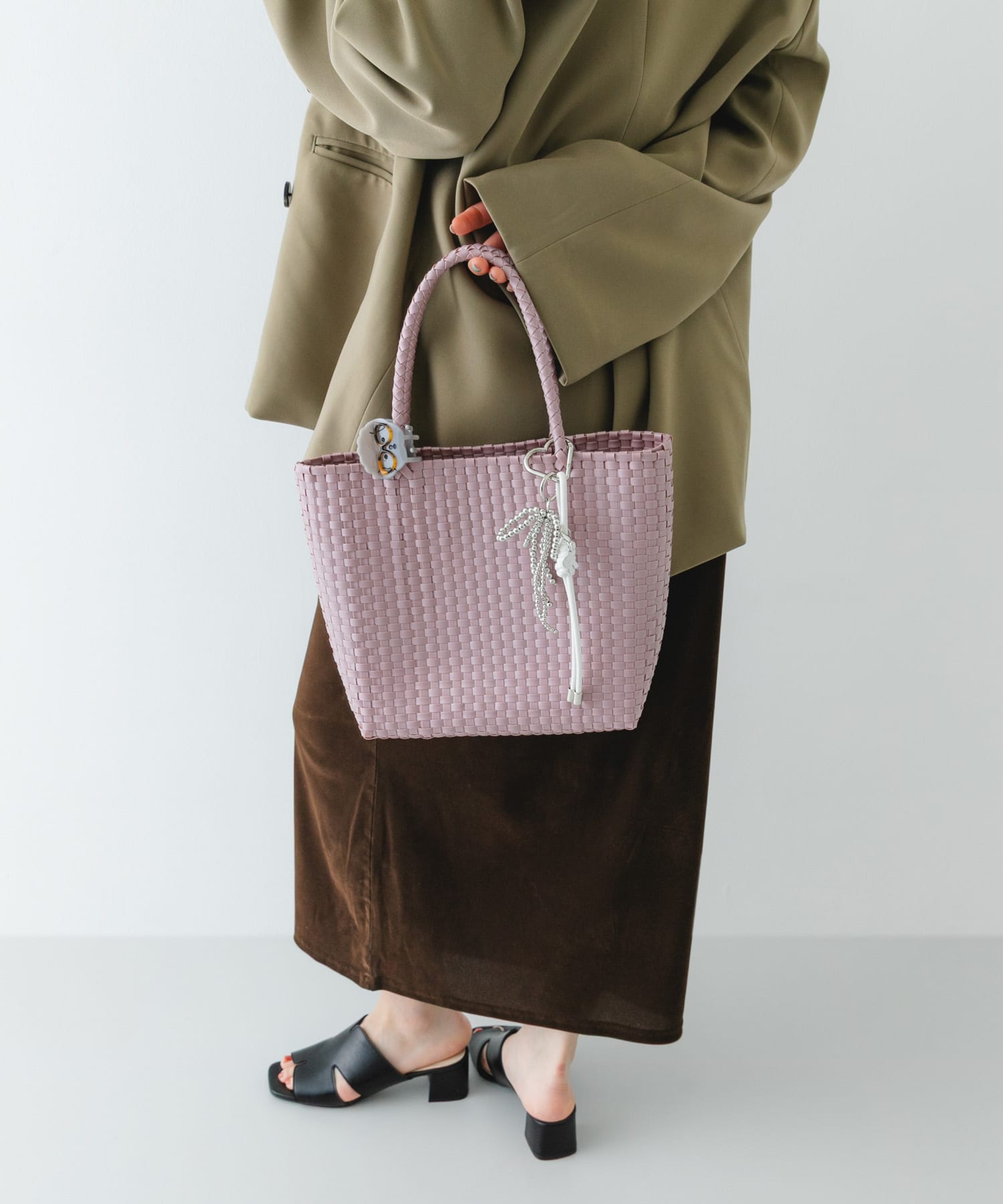 『Mサイズ』クリップチャームメルカドバッグ PINK One