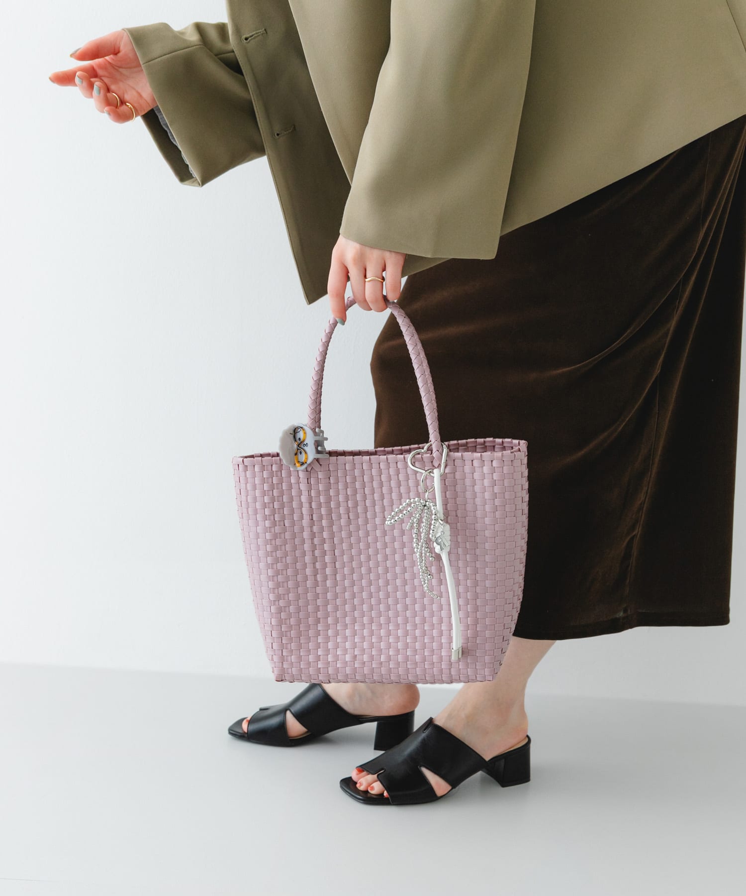 『Mサイズ』クリップチャームメルカドバッグ PINK One