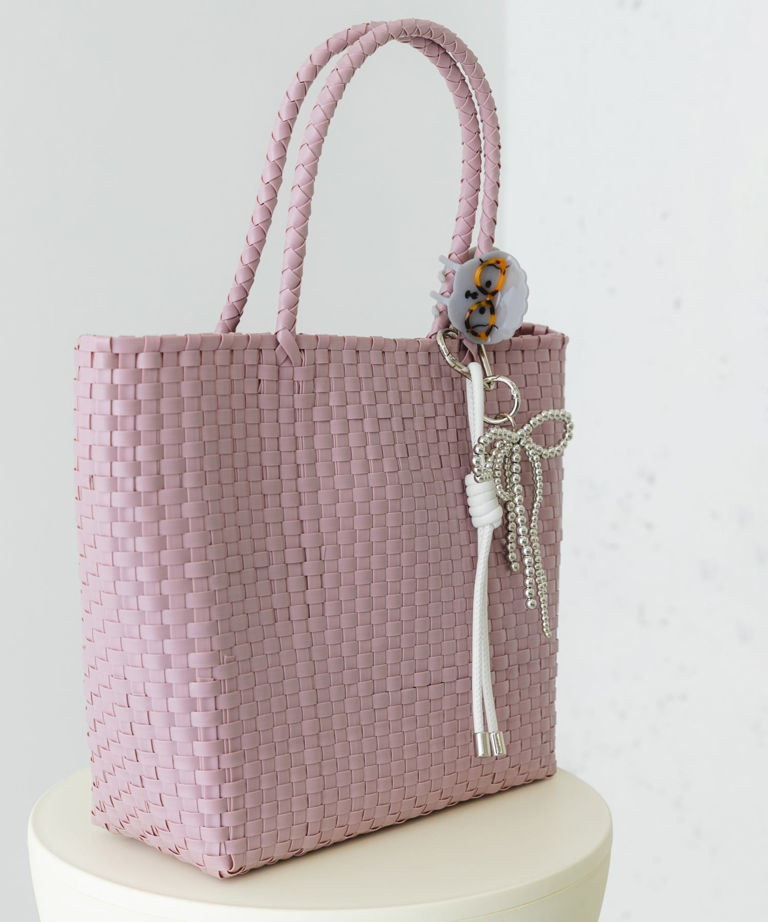 『Mサイズ』クリップチャームメルカドバッグ PINK One