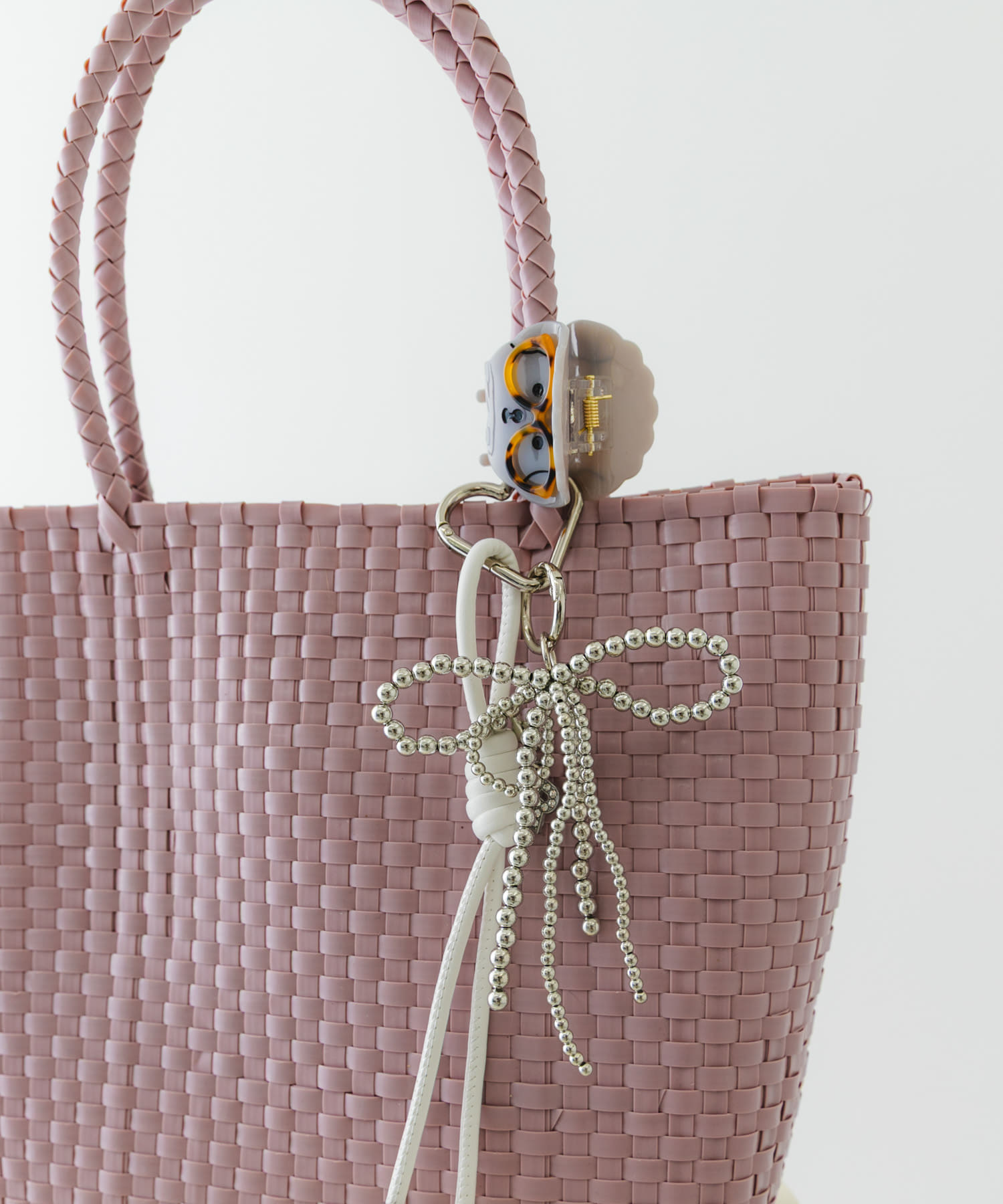 『Mサイズ』クリップチャームメルカドバッグ PINK One