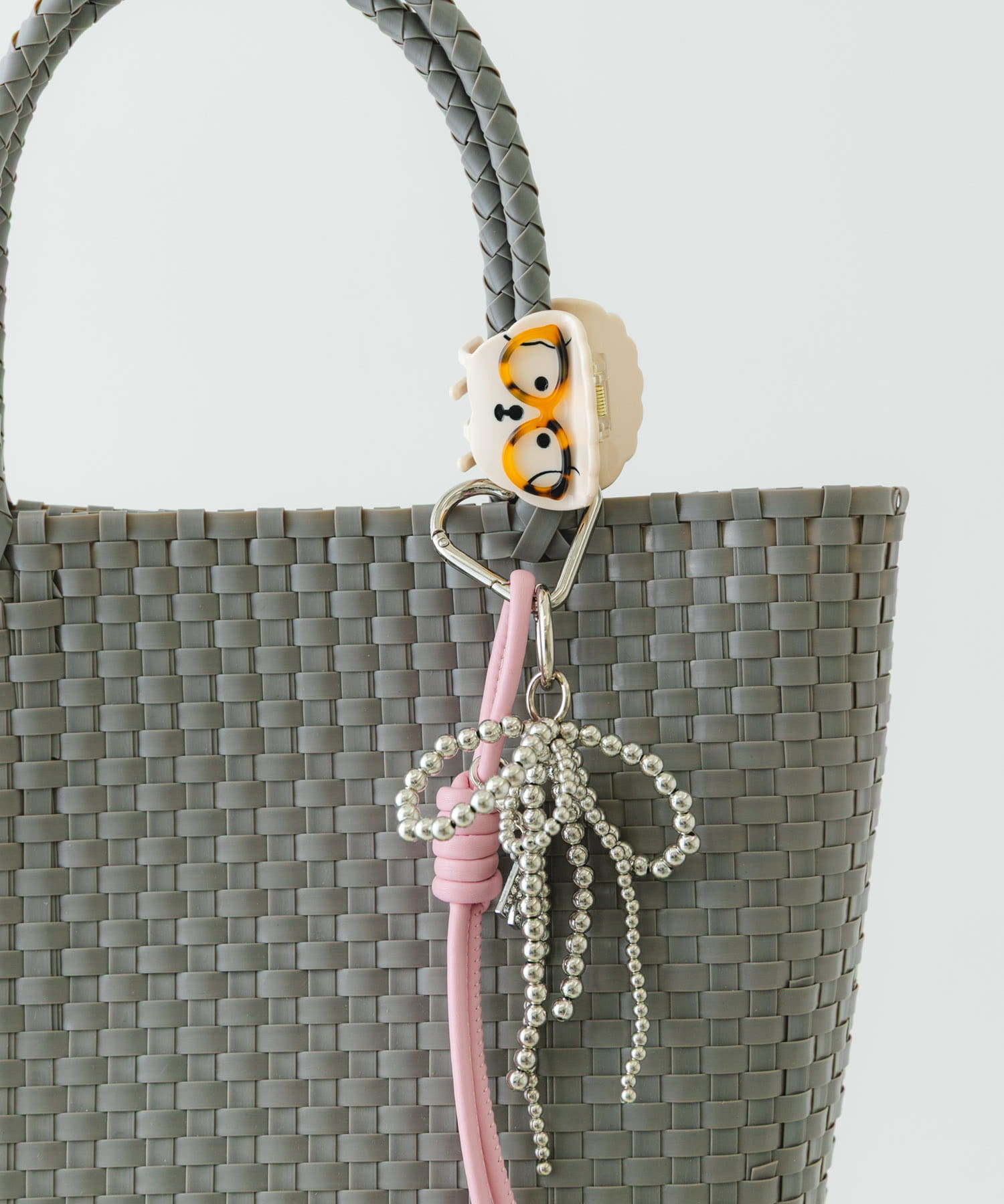 『Mサイズ』クリップチャームメルカドバッグ GRAY One