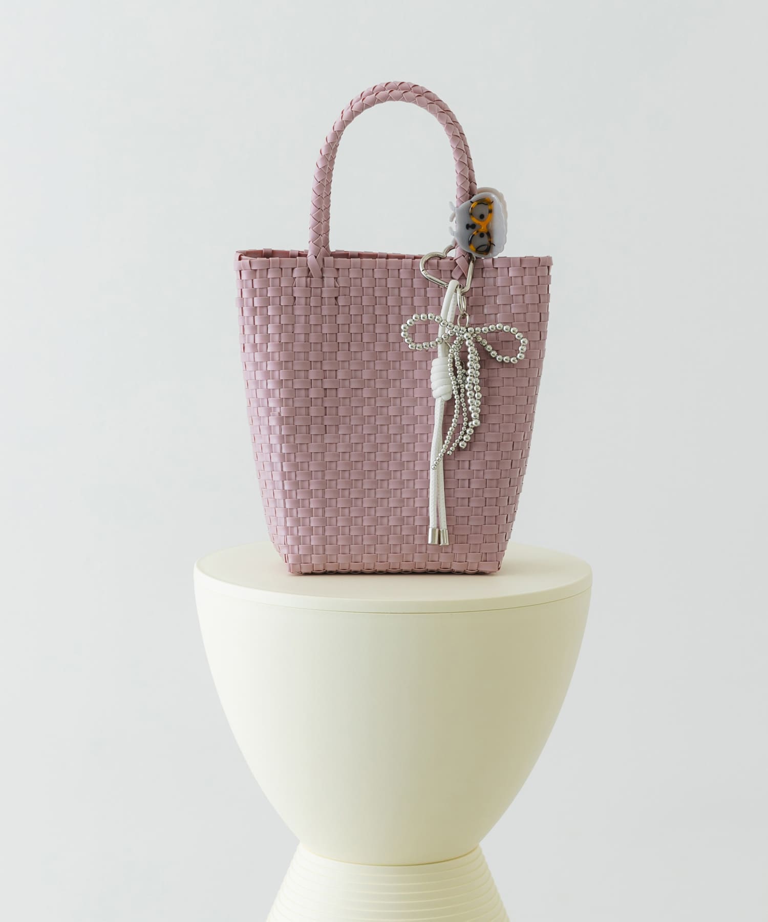 『縦型』クリップチャームタテナガメルカドバッグ PINK One