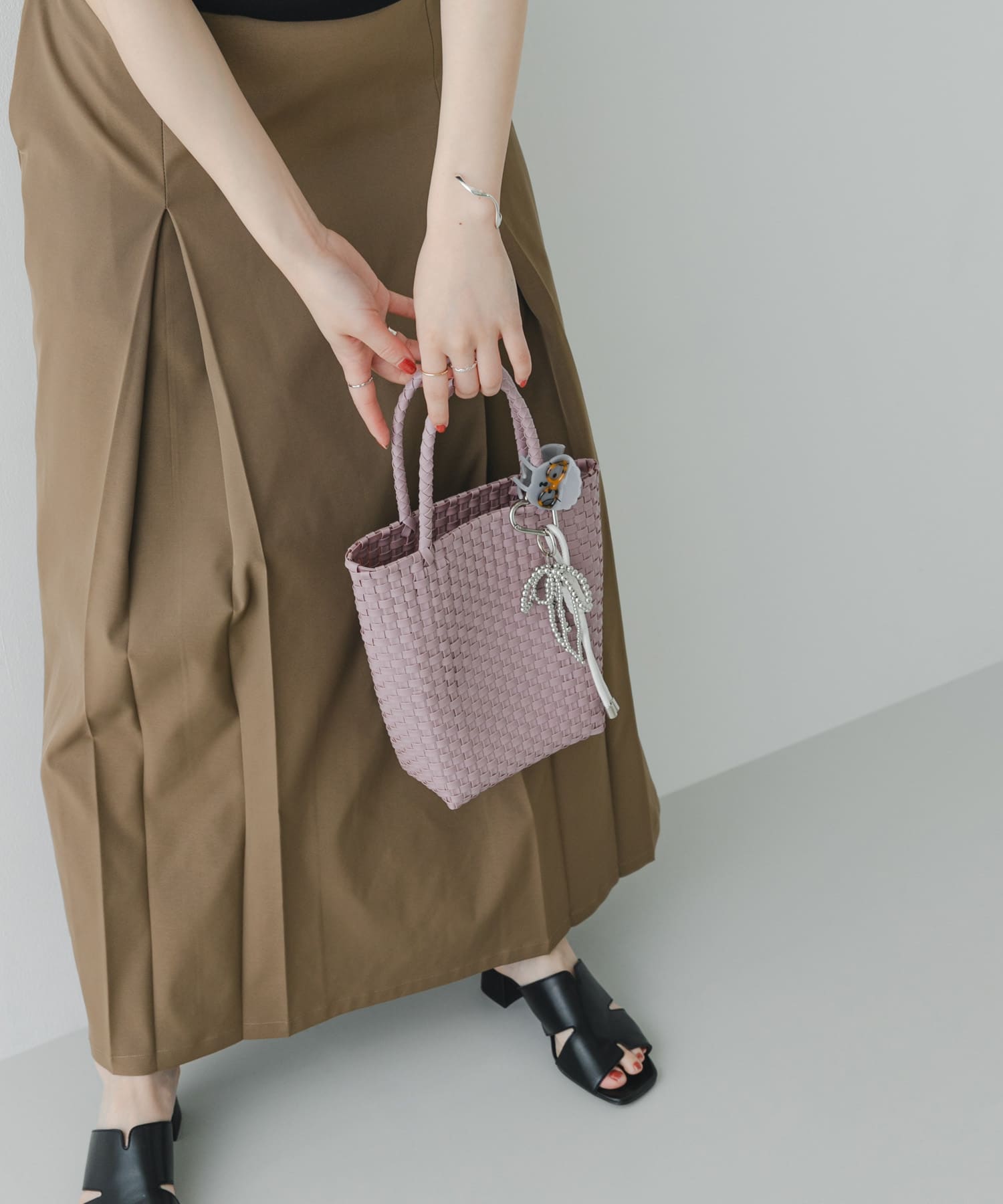 『縦型』クリップチャームタテナガメルカドバッグ PINK One