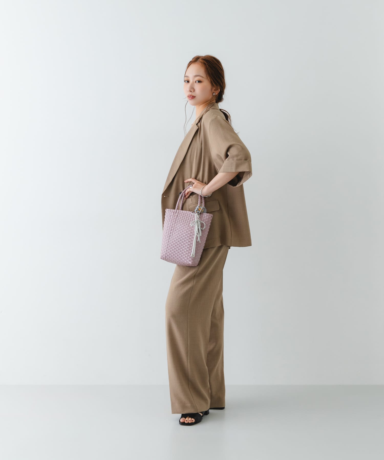 『縦型』クリップチャームタテナガメルカドバッグ PINK One