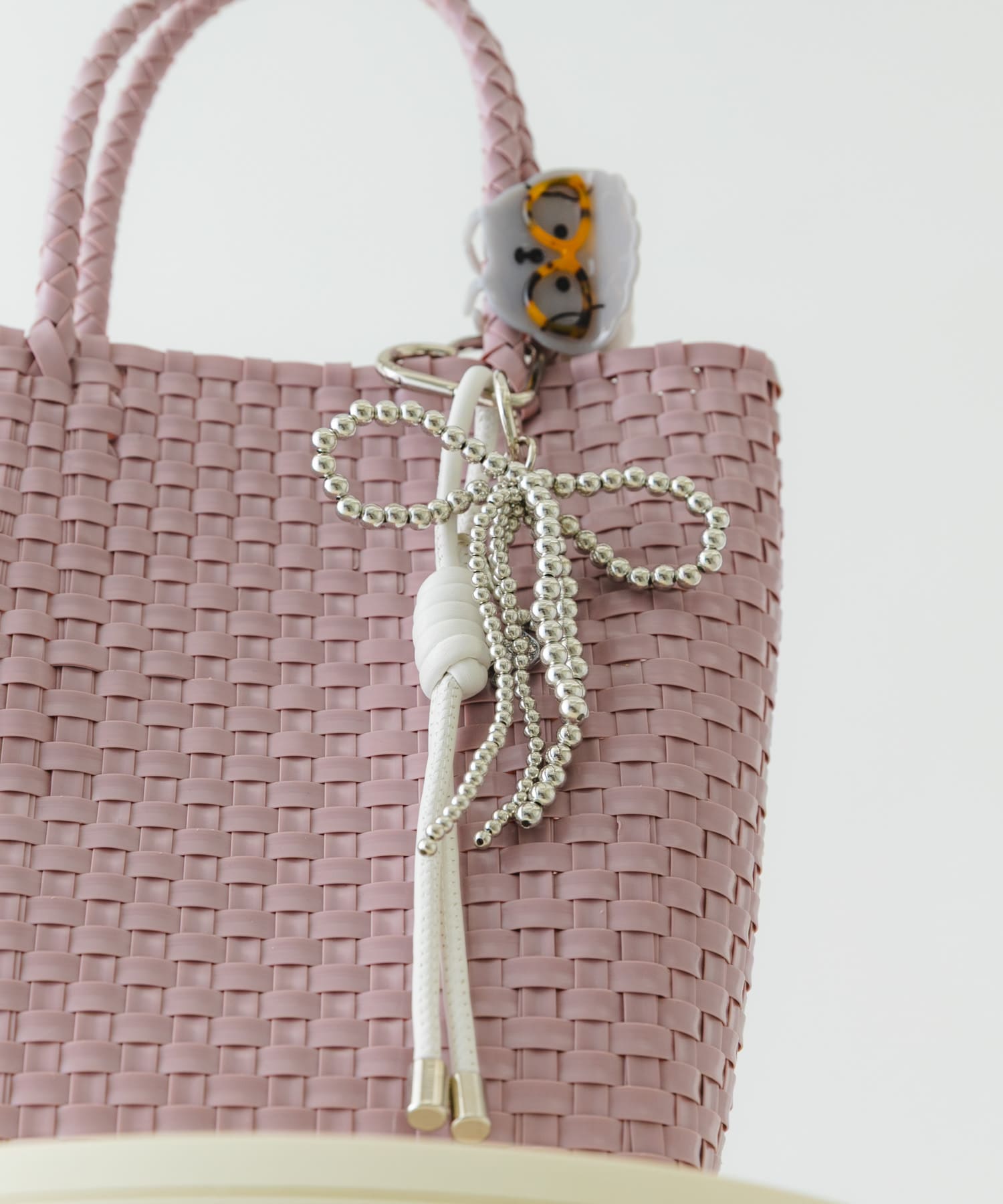 クリップチャームタテナガメルカドバッグ PINK One