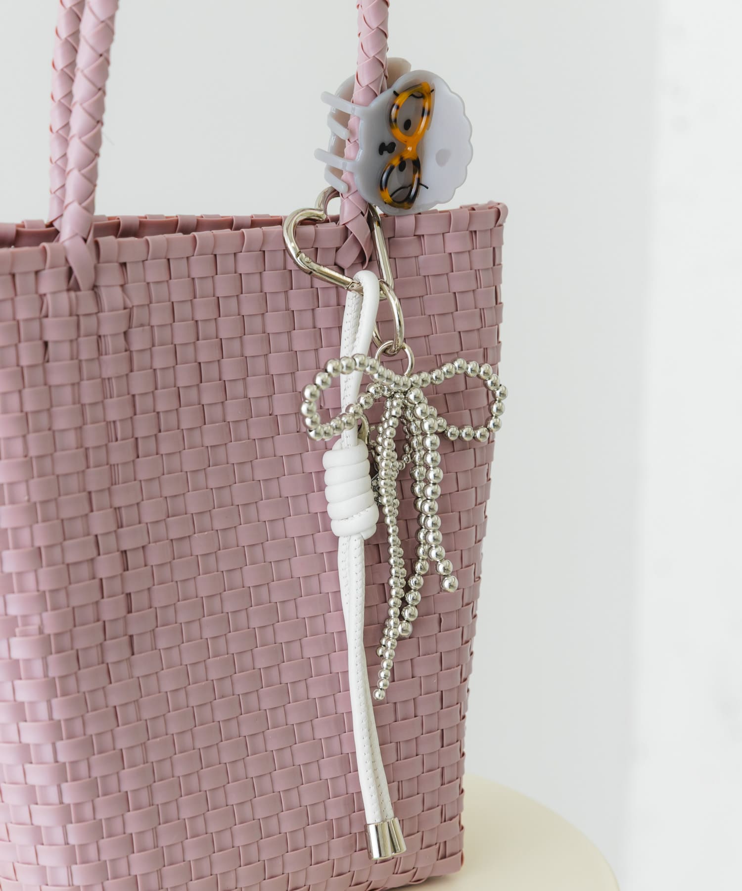 『縦型』クリップチャームタテナガメルカドバッグ PINK One