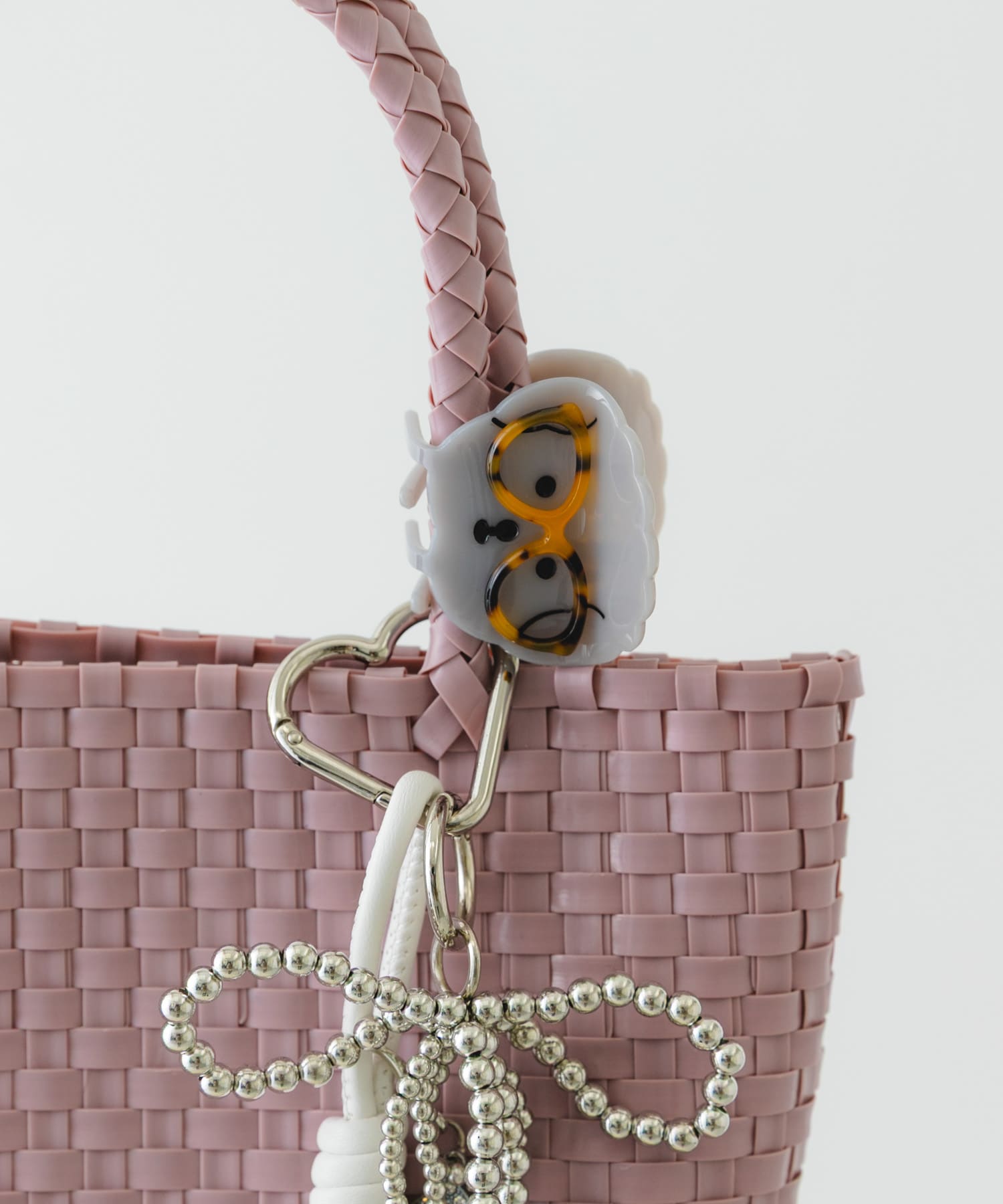 『縦型』クリップチャームタテナガメルカドバッグ PINK One