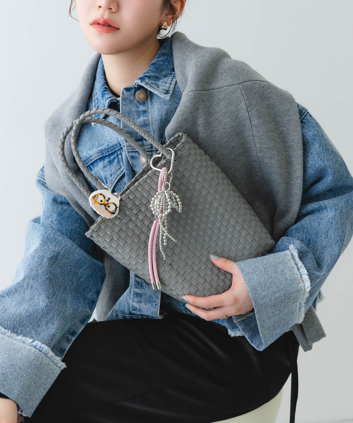 『縦型』クリップチャームタテナガメルカドバッグ