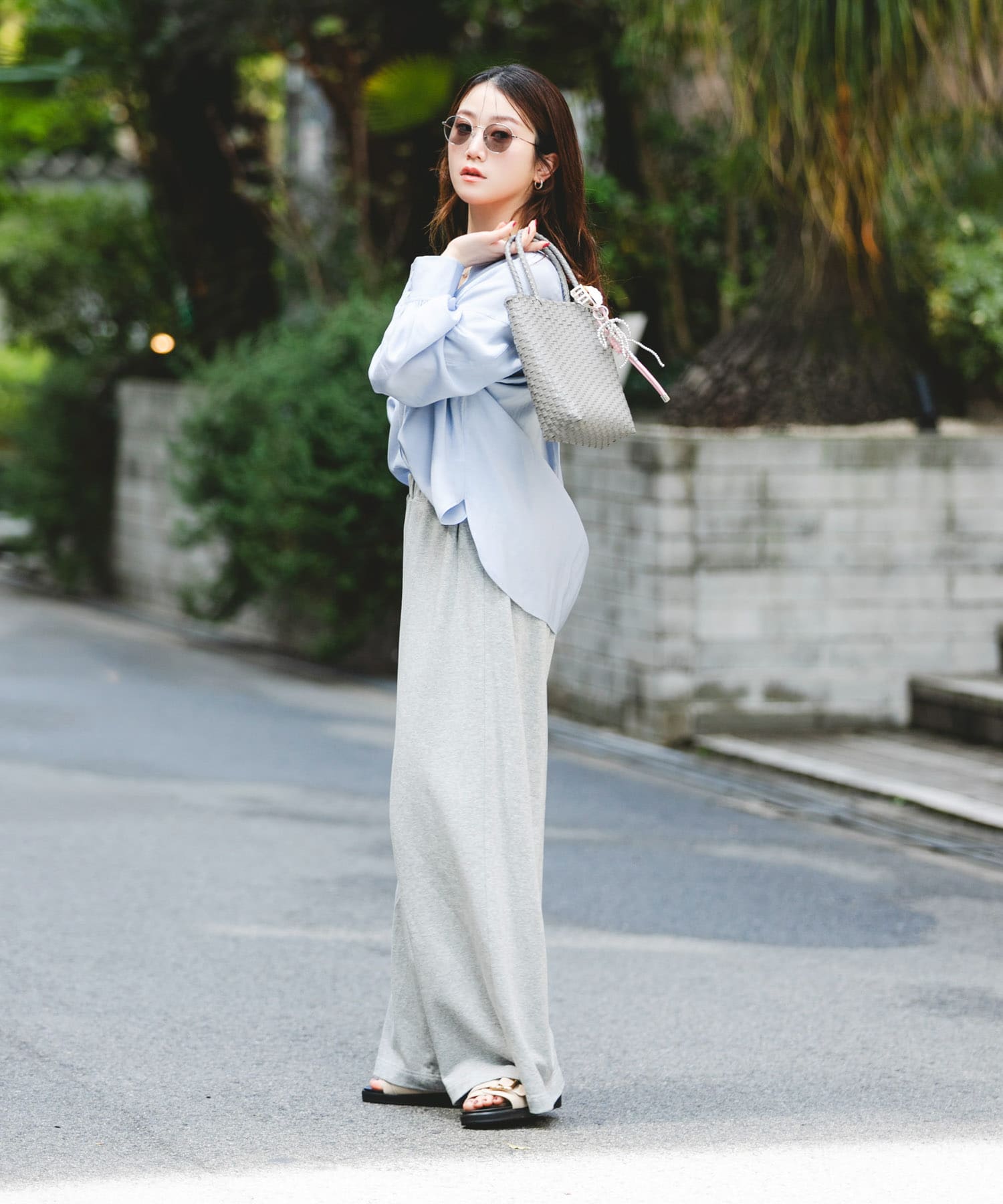 『縦型』クリップチャームタテナガメルカドバッグ GRAY One