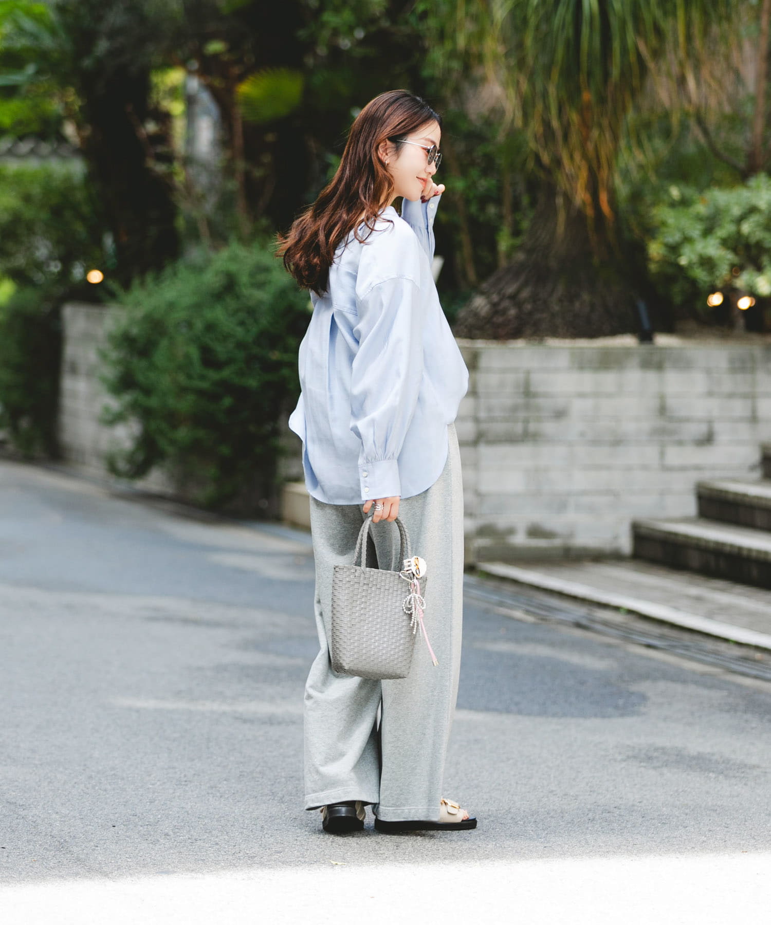 『縦型』クリップチャームタテナガメルカドバッグ GRAY One