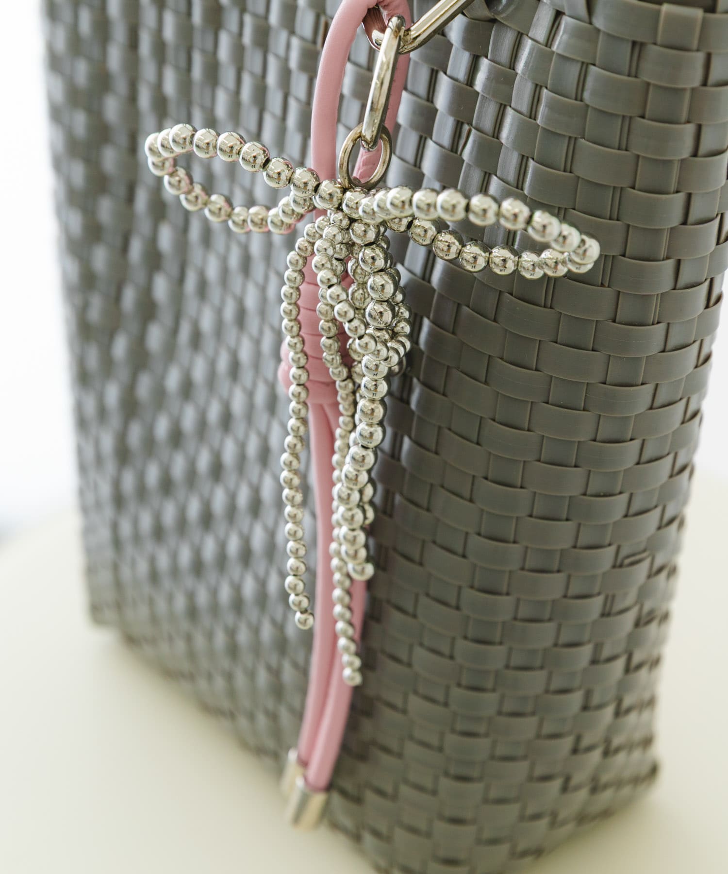 『縦型』クリップチャームタテナガメルカドバッグ GRAY One