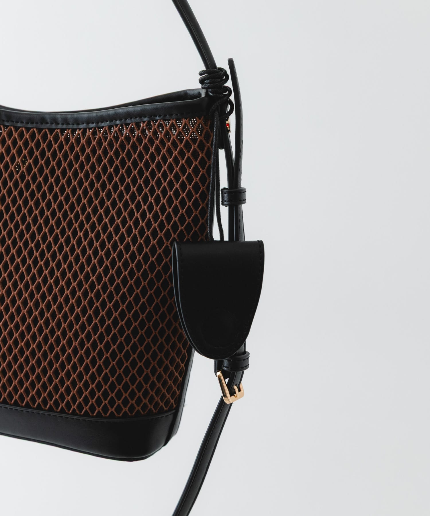 グラスホルダーセットメッシュ2WAYバッグ DARK BROWN One