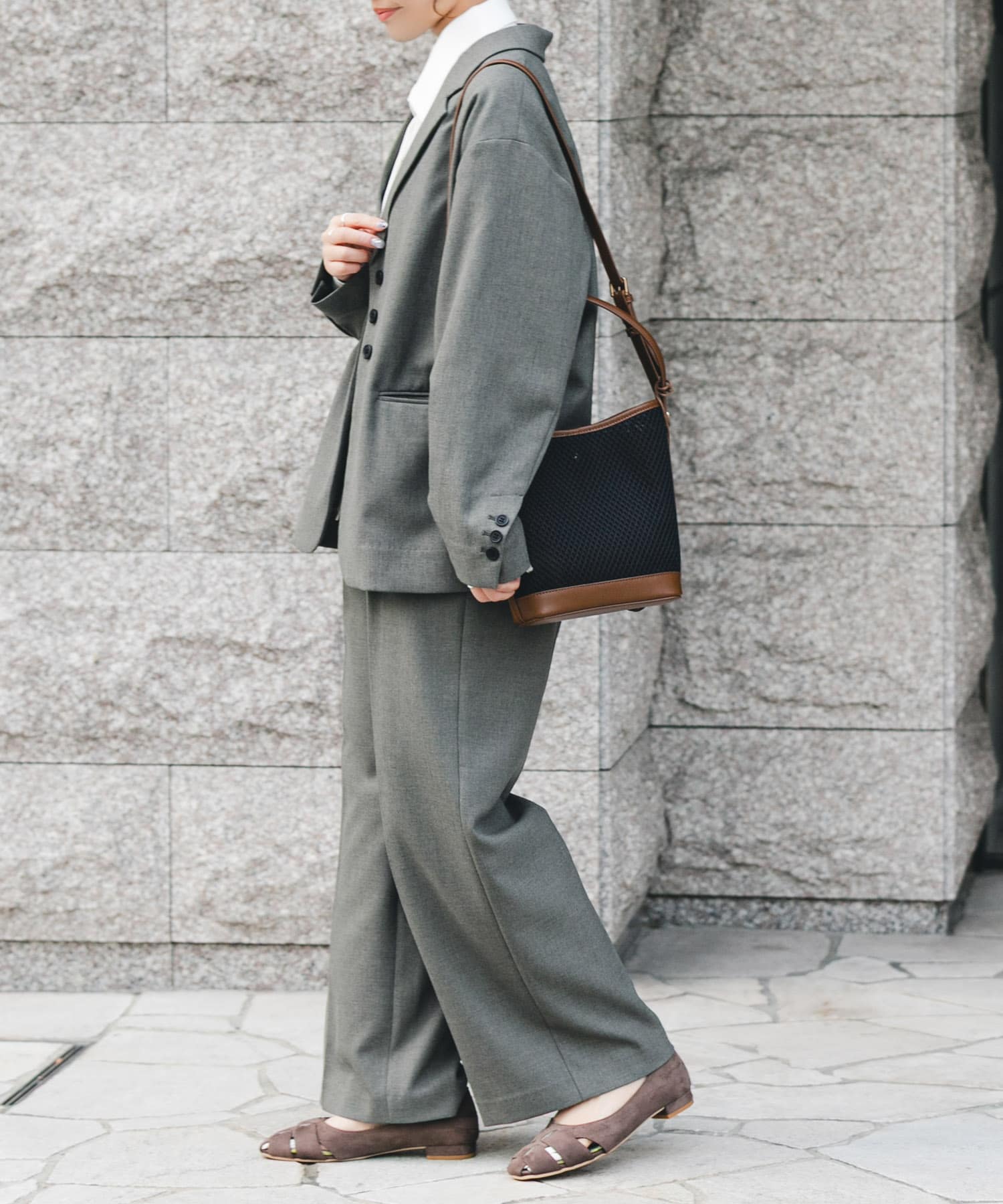 グラスホルダーセットメッシュ2WAYバッグ BLACK One